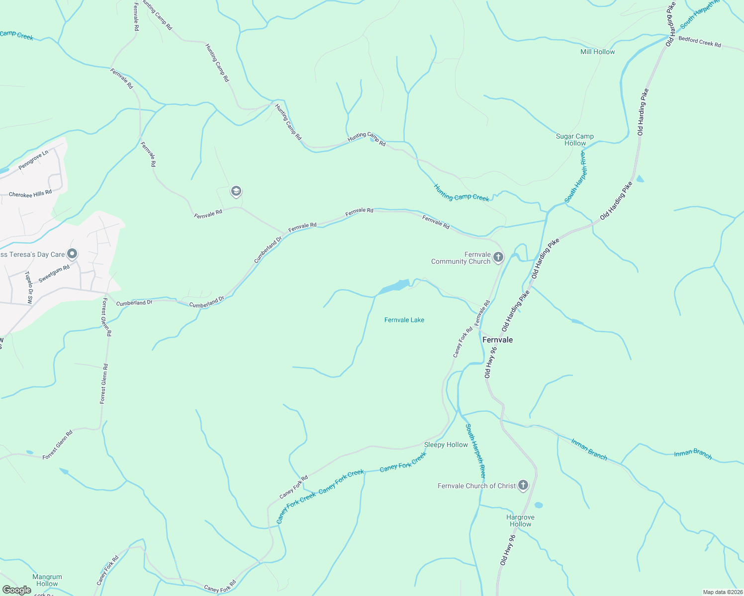 map of restaurants, bars, coffee shops, grocery stores, and more near 7941 Fernvale Road in Fairview