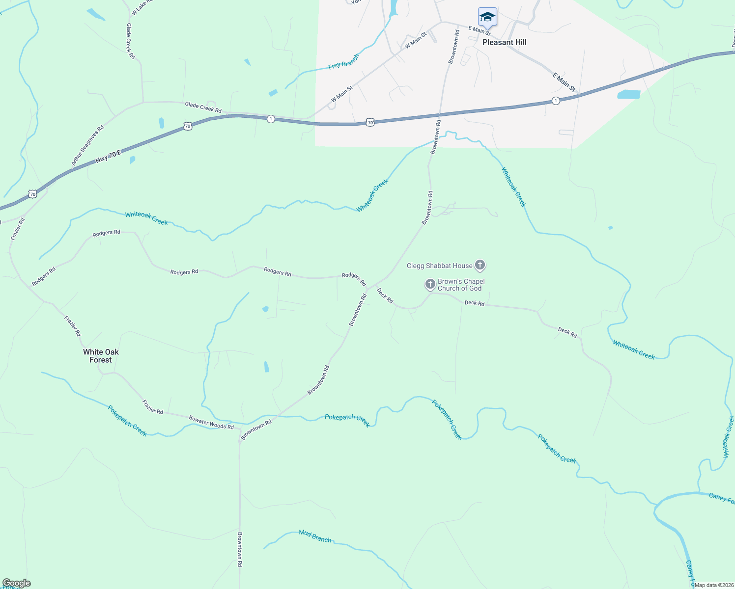 map of restaurants, bars, coffee shops, grocery stores, and more near 1507 Browntown Road in Crossville