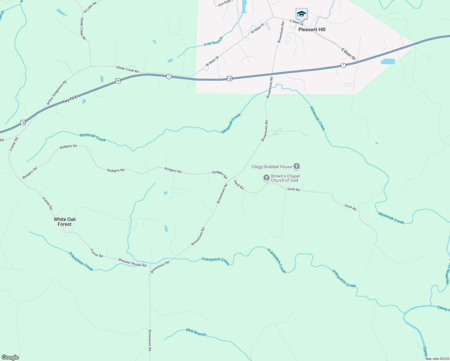 map of restaurants, bars, coffee shops, grocery stores, and more near 1507 Browntown Road in Crossville