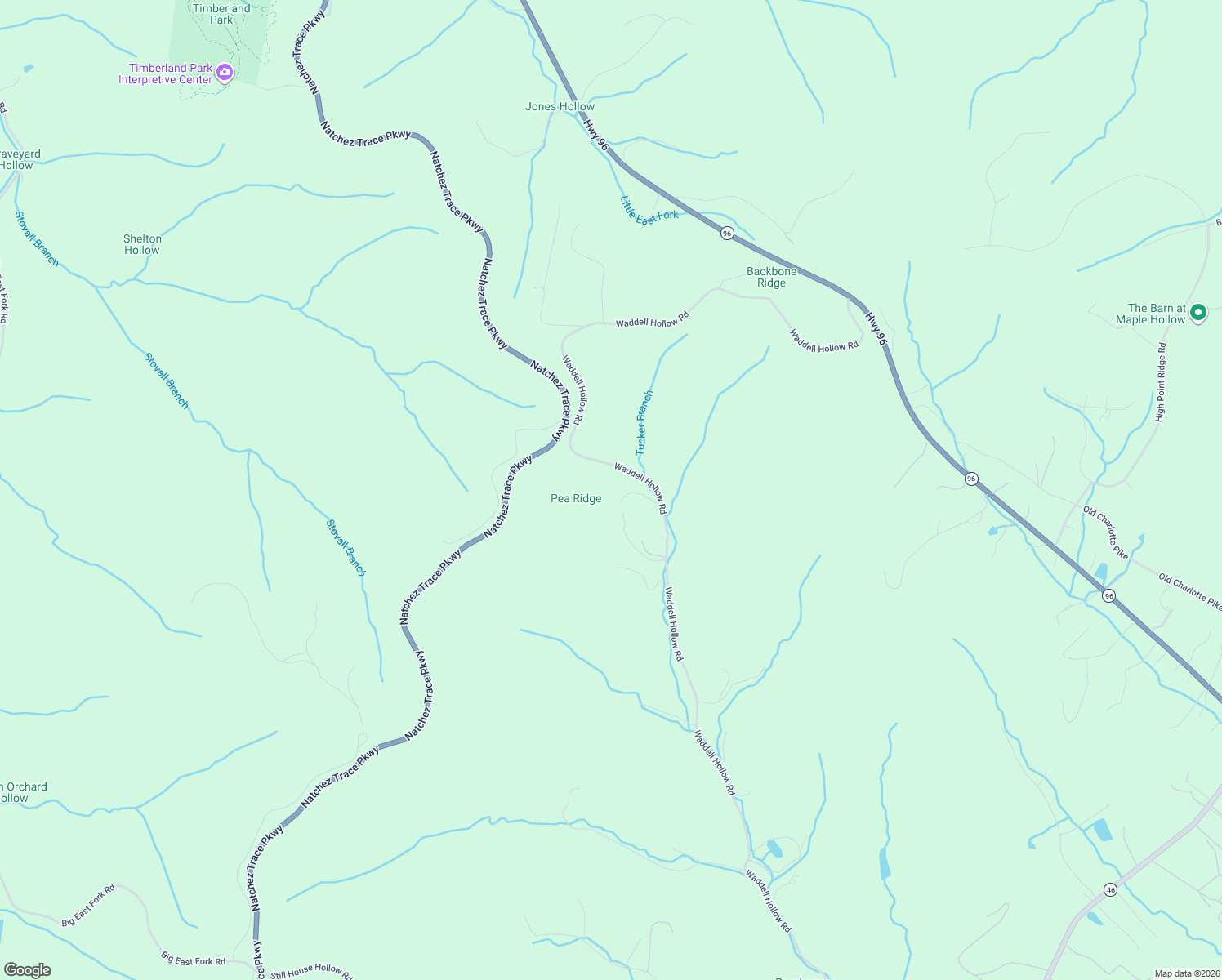 map of restaurants, bars, coffee shops, grocery stores, and more near 5308 Waddell Hollow Road in Franklin