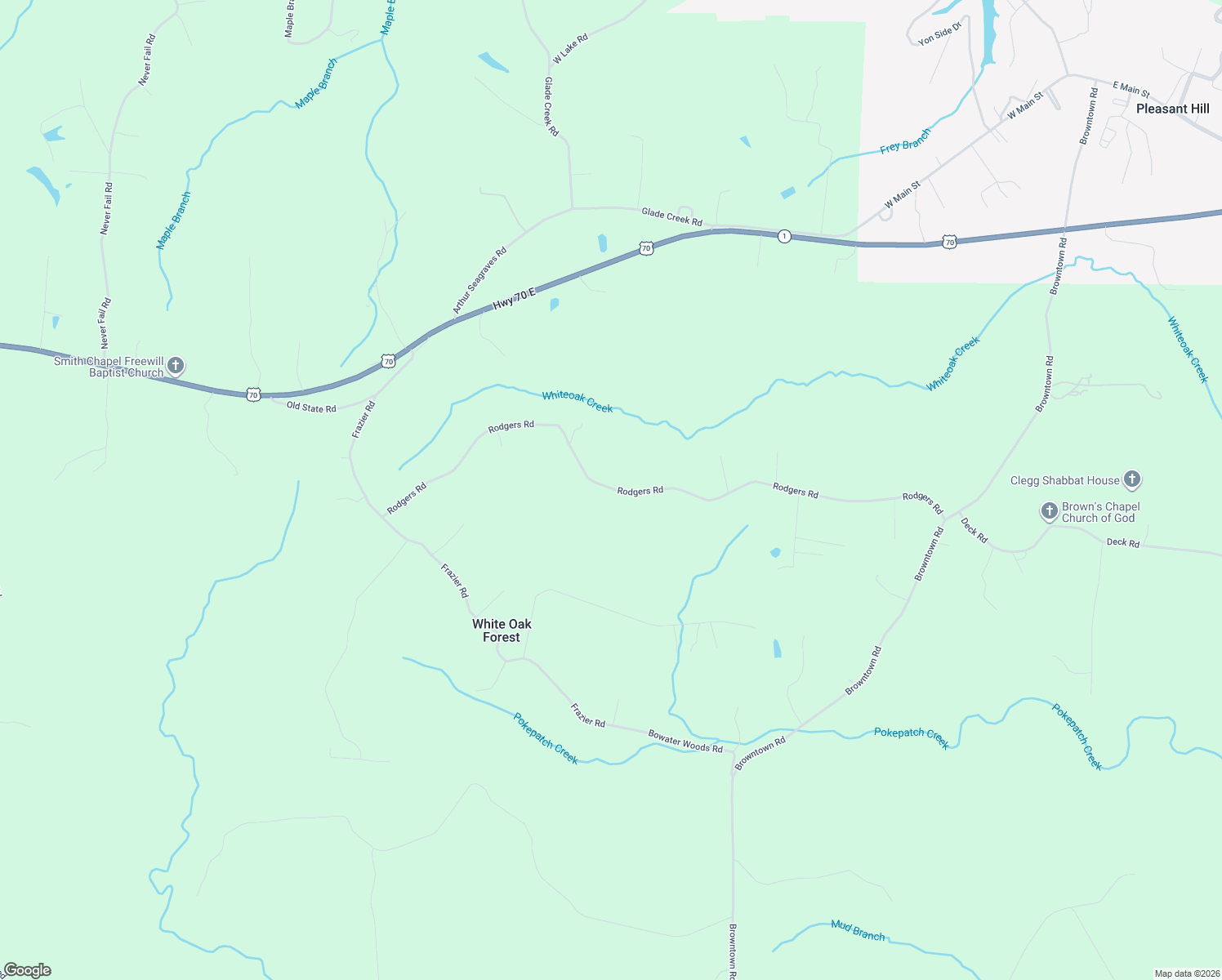map of restaurants, bars, coffee shops, grocery stores, and more near 1095 Rodgers Road in Crossville