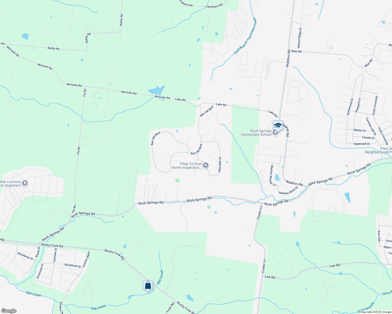map of restaurants, bars, coffee shops, grocery stores, and more near 1143 Ben Hill Boulevard in Nolensville