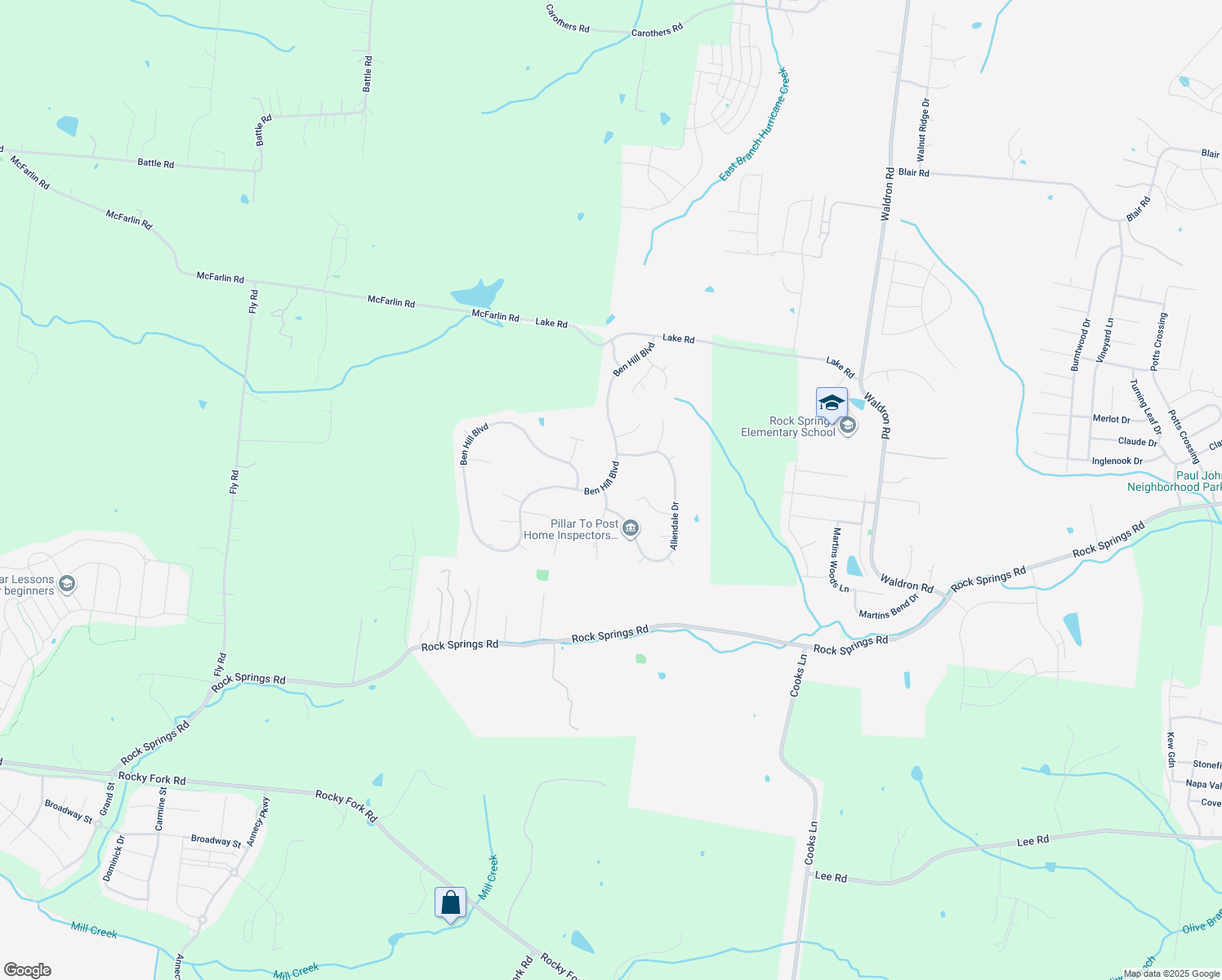 map of restaurants, bars, coffee shops, grocery stores, and more near 1143 Ben Hill Blvd in Nolensville