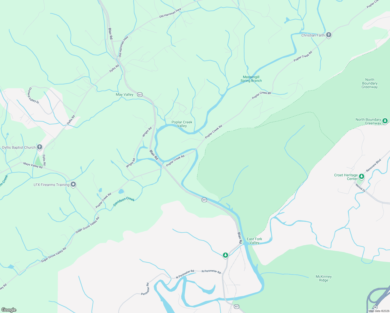 map of restaurants, bars, coffee shops, grocery stores, and more near 101 Pleasant View Drive in Oliver Springs