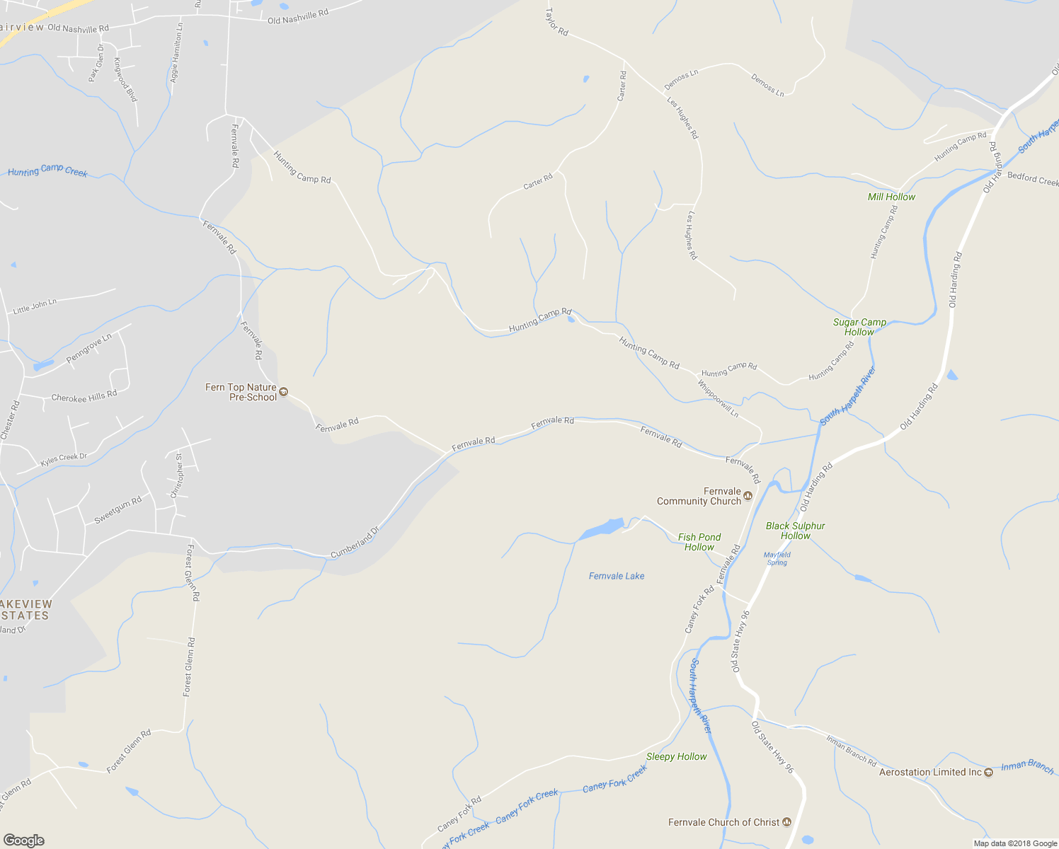 map of restaurants, bars, coffee shops, grocery stores, and more near 7815 Fernvale Road in Fairview