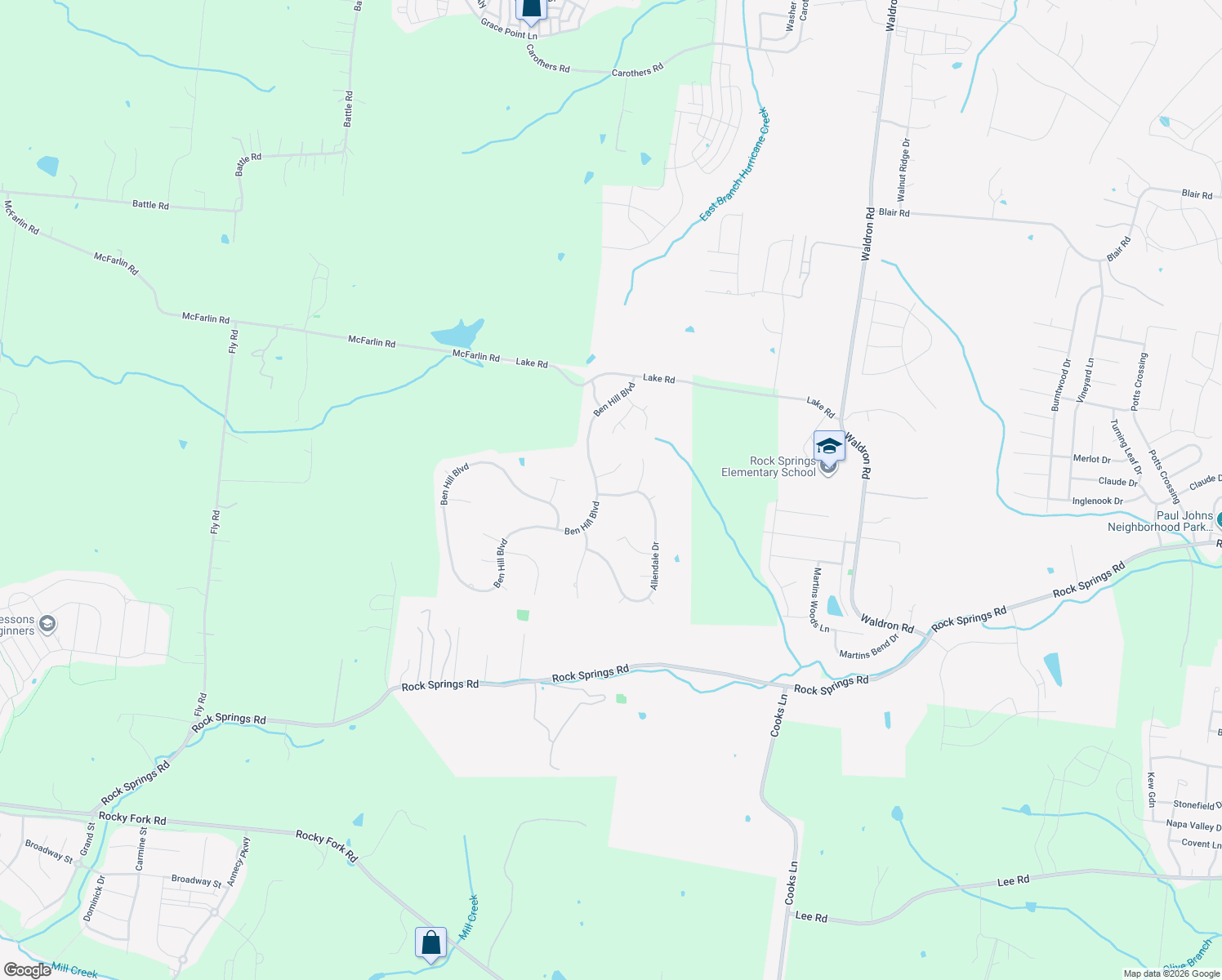 map of restaurants, bars, coffee shops, grocery stores, and more near 1605 Allendale Drive in Nolensville