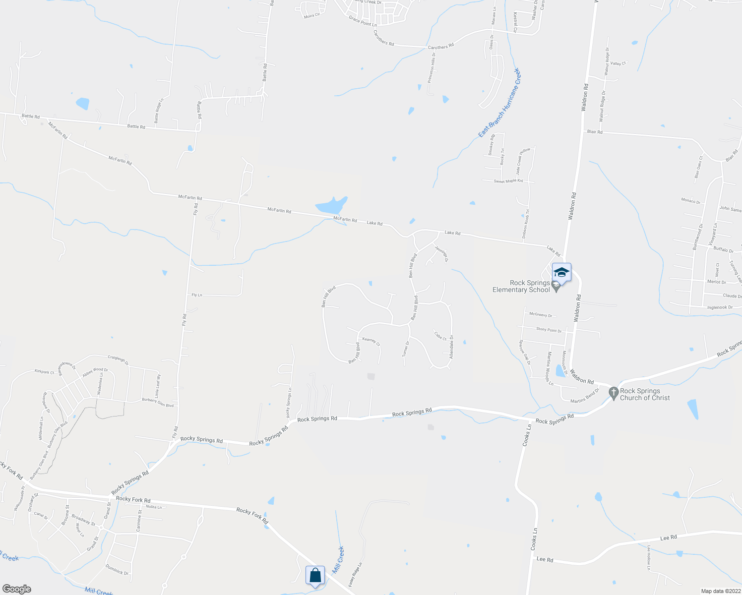 map of restaurants, bars, coffee shops, grocery stores, and more near 1253 Ben Hill Boulevard in Nolensville