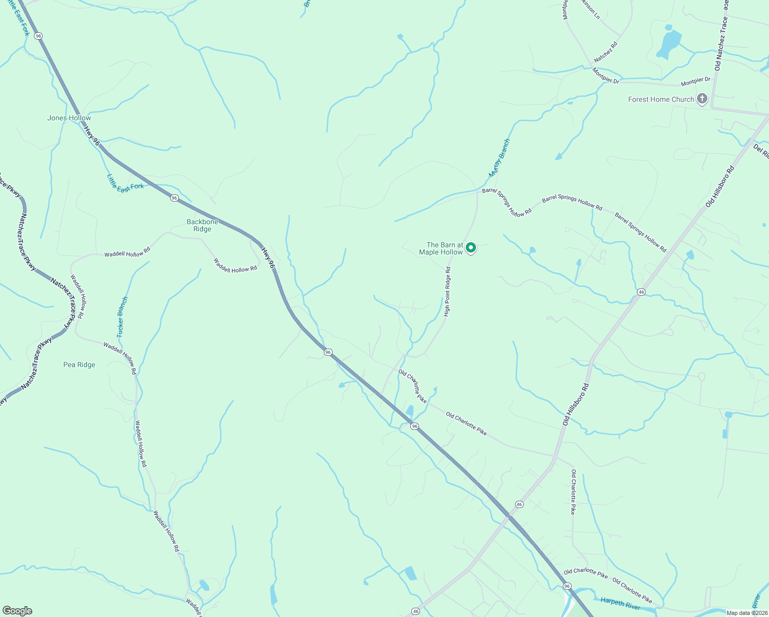 map of restaurants, bars, coffee shops, grocery stores, and more near 1115 Deer Lake Rd in Franklin