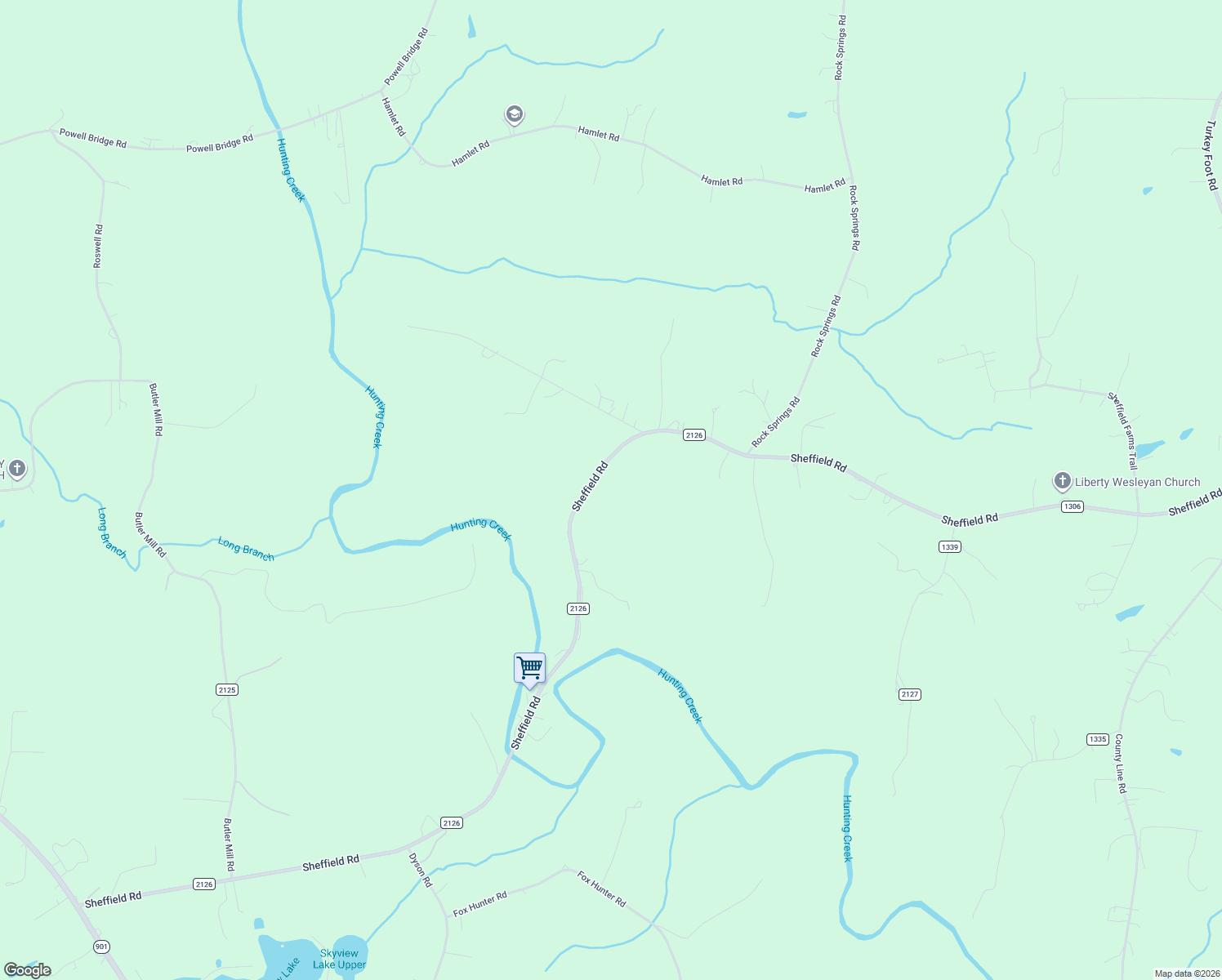 map of restaurants, bars, coffee shops, grocery stores, and more near 600-698 State Road 2126 in Harmony