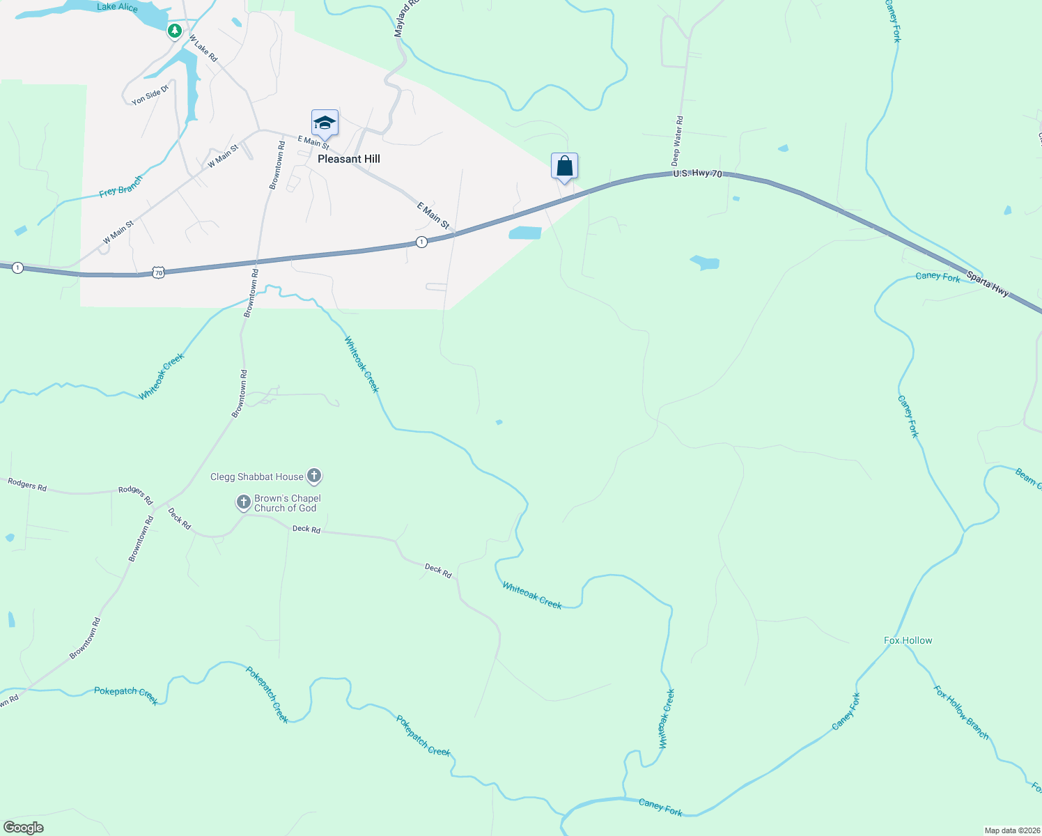 map of restaurants, bars, coffee shops, grocery stores, and more near in Pleasant Hill