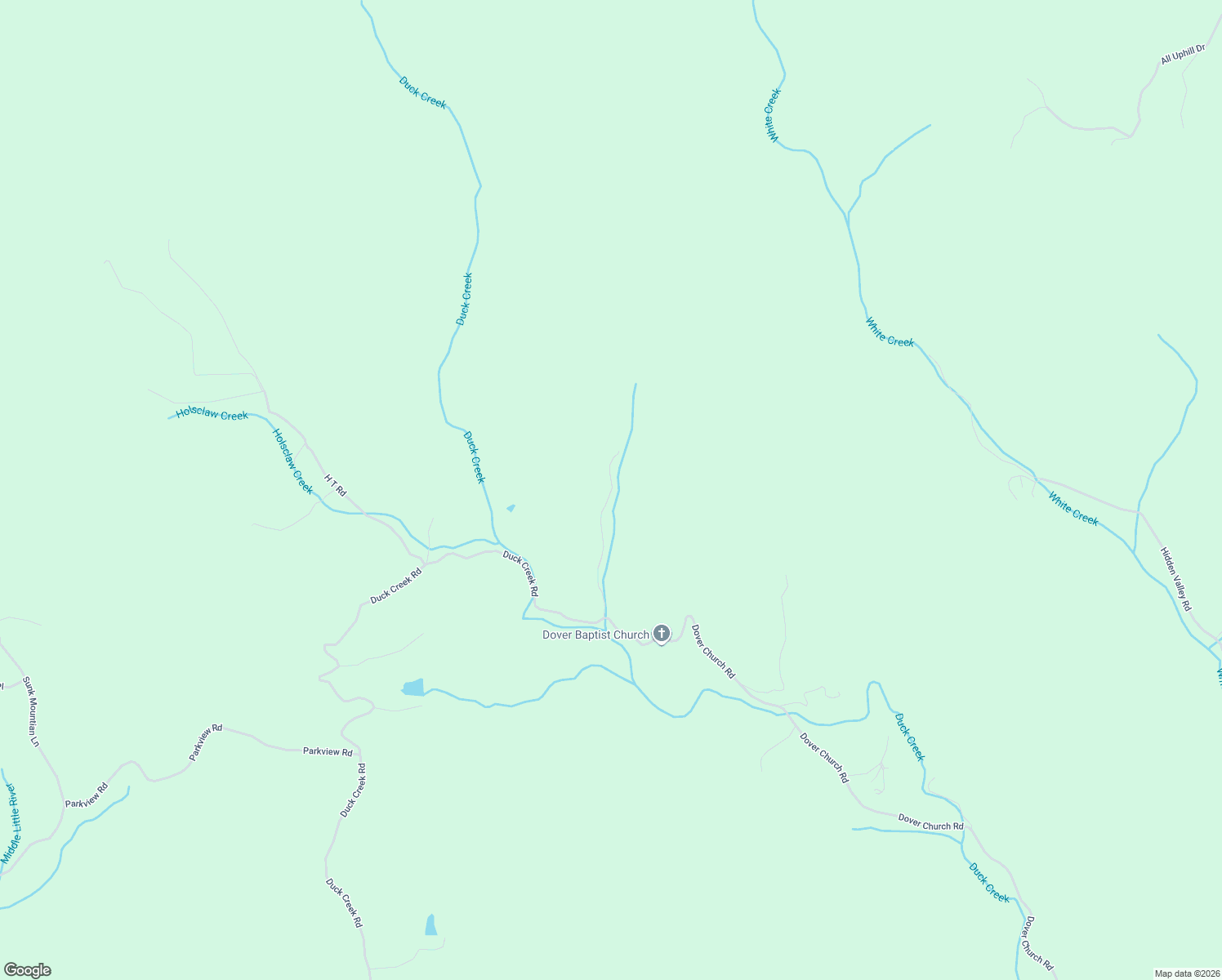 map of restaurants, bars, coffee shops, grocery stores, and more near 6971 Duck Creek Road in Lenoir
