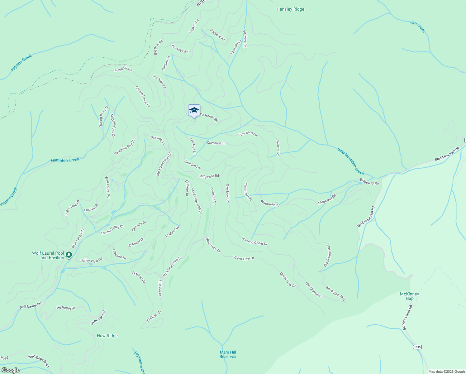 map of restaurants, bars, coffee shops, grocery stores, and more near 322 Goldenleaf Road in Mars Hill