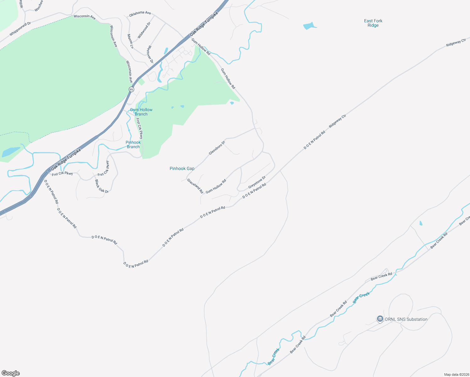 map of restaurants, bars, coffee shops, grocery stores, and more near 145 Greystone Dr in Oak Ridge