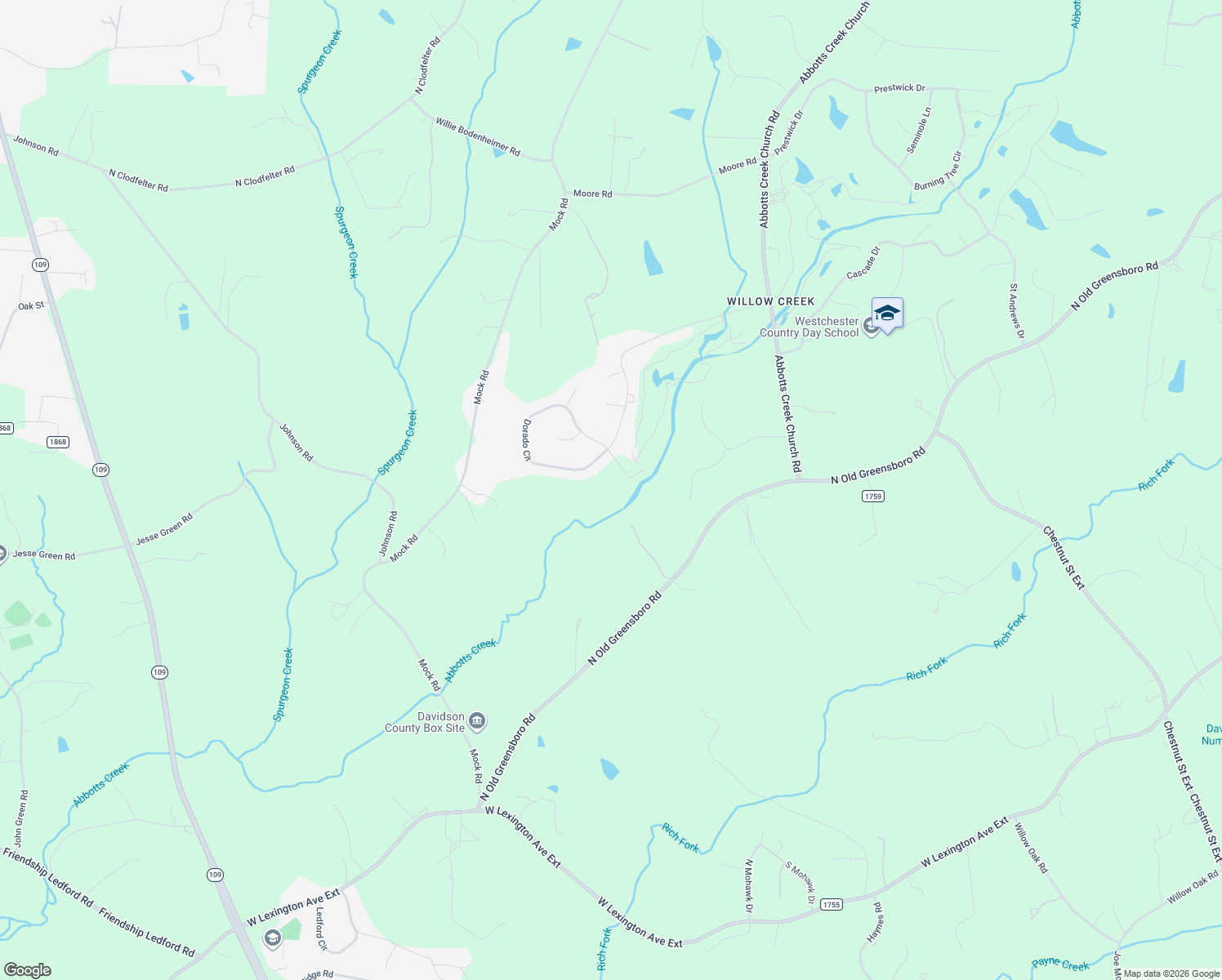 map of restaurants, bars, coffee shops, grocery stores, and more near 607 Dorado Circle in High Point