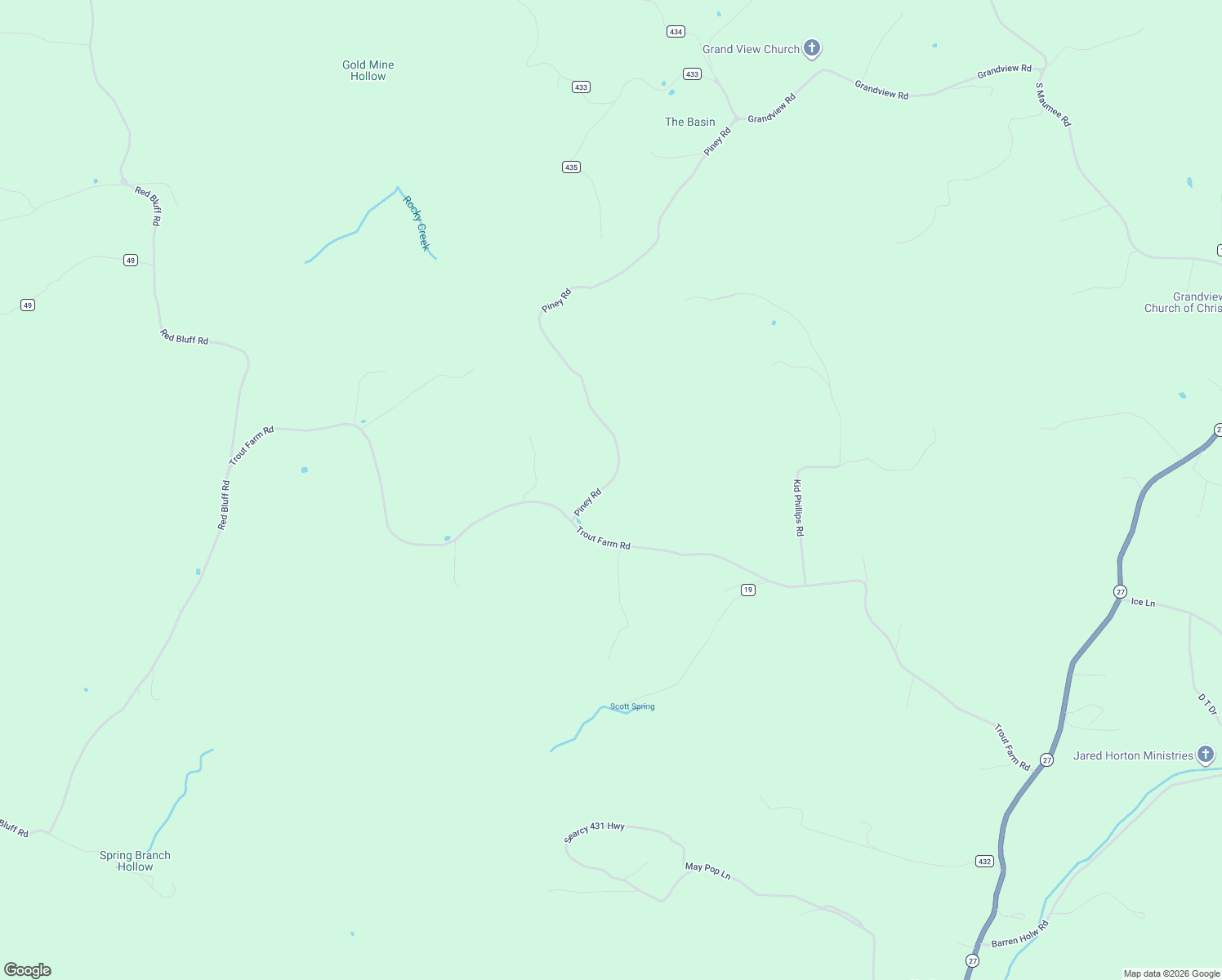 map of restaurants, bars, coffee shops, grocery stores, and more near Searcy 51 Highway in Marshall