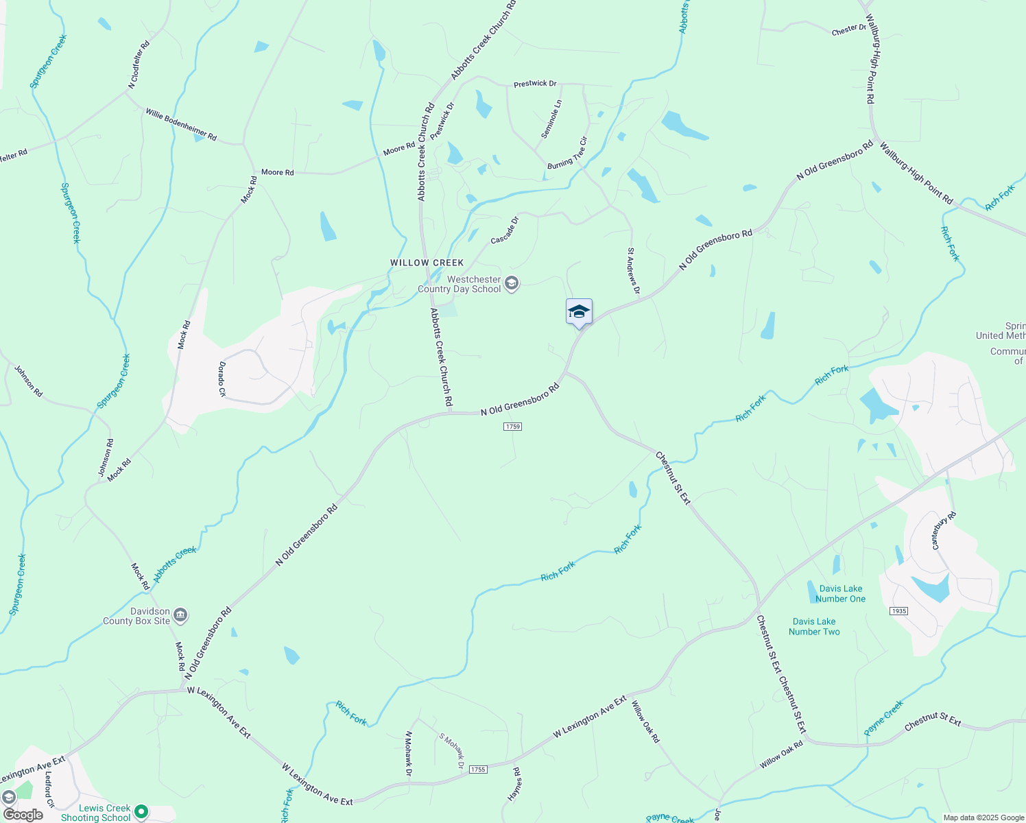 map of restaurants, bars, coffee shops, grocery stores, and more near 1688 North Old Greensboro Road in High Point