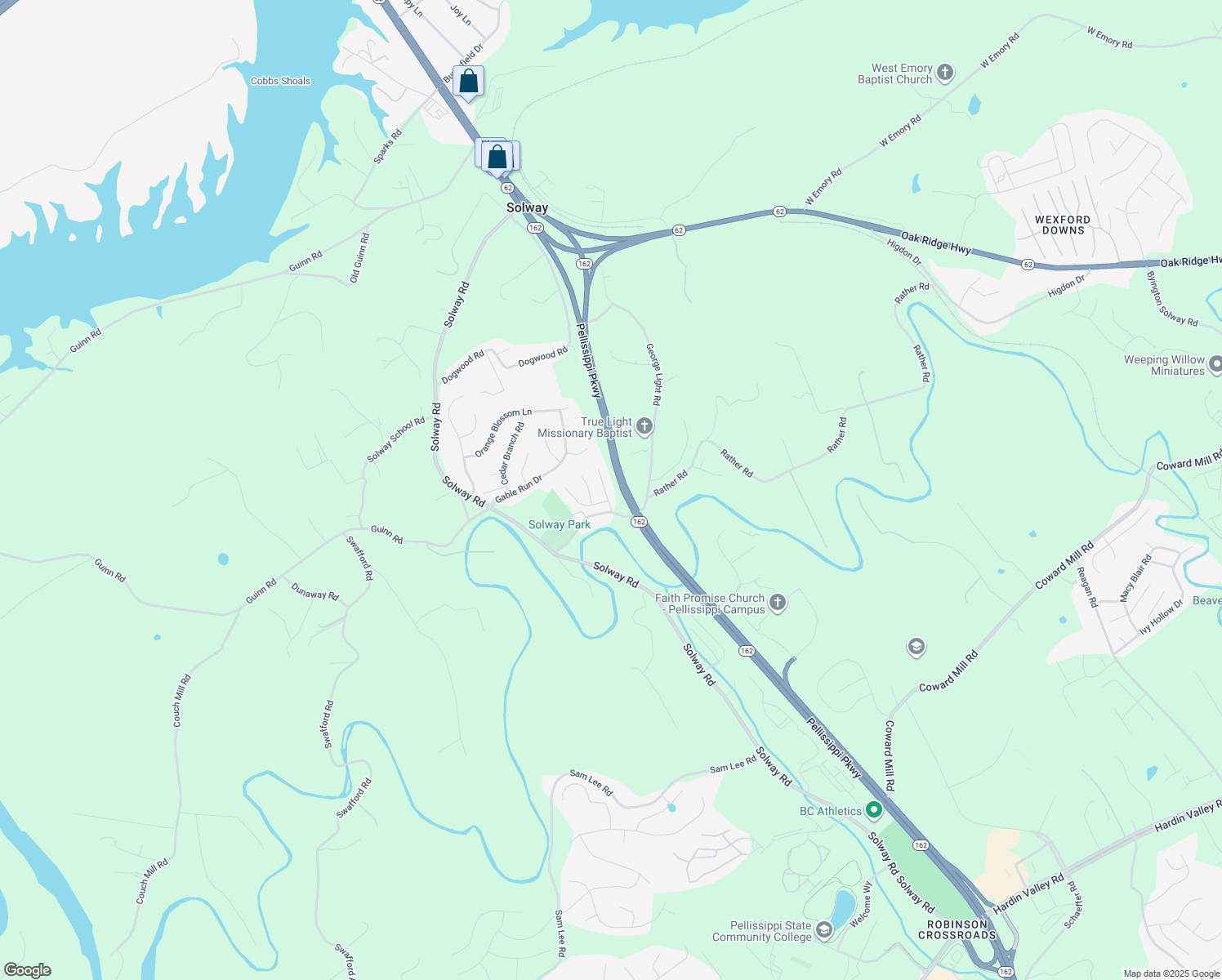 map of restaurants, bars, coffee shops, grocery stores, and more near 3224 Denver Lane in Knoxville