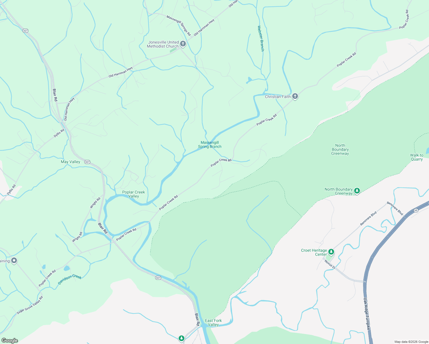 map of restaurants, bars, coffee shops, grocery stores, and more near 112 Wheat Ridge in Oliver Springs