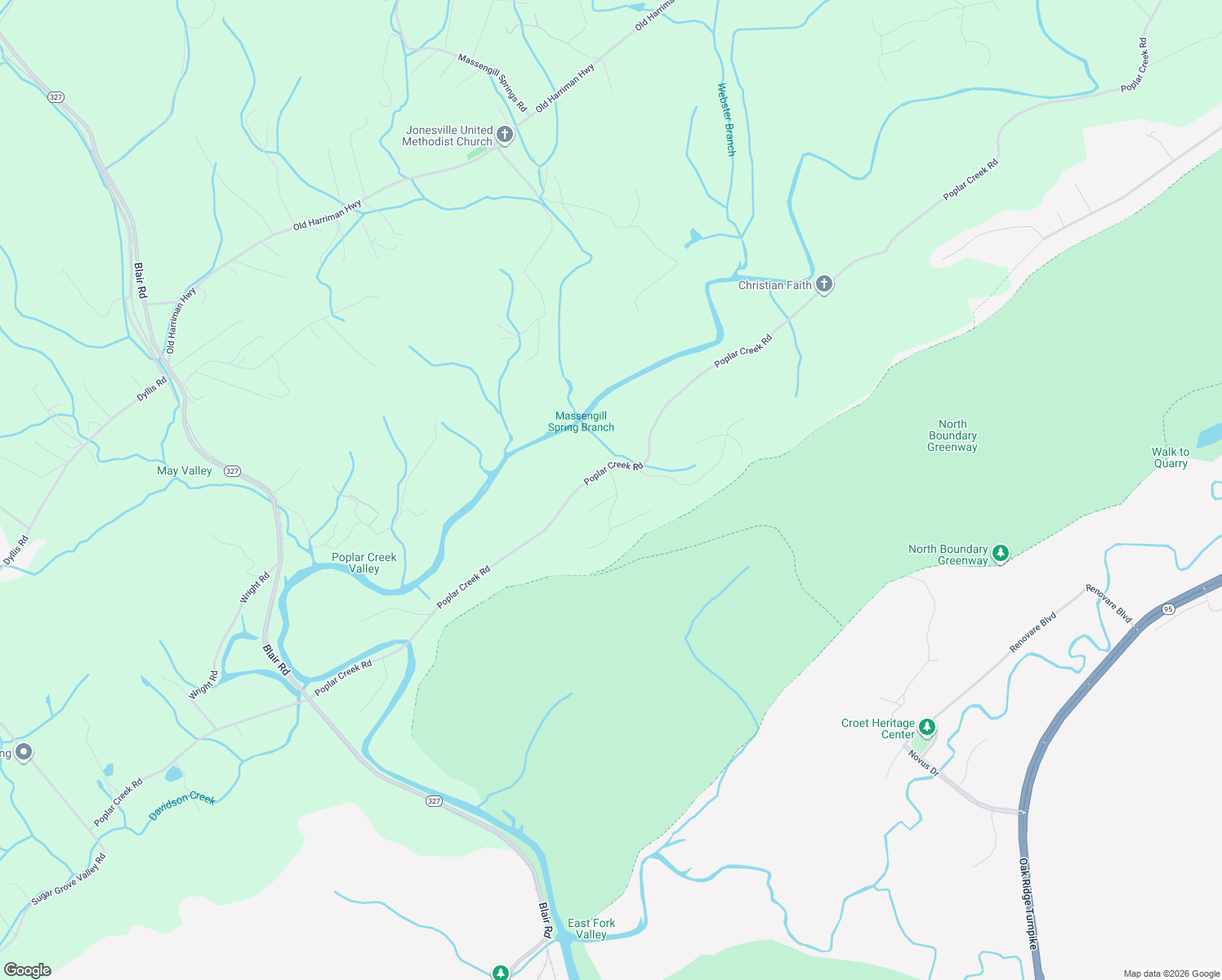 map of restaurants, bars, coffee shops, grocery stores, and more near 112 Wheat Ridge in Oliver Springs