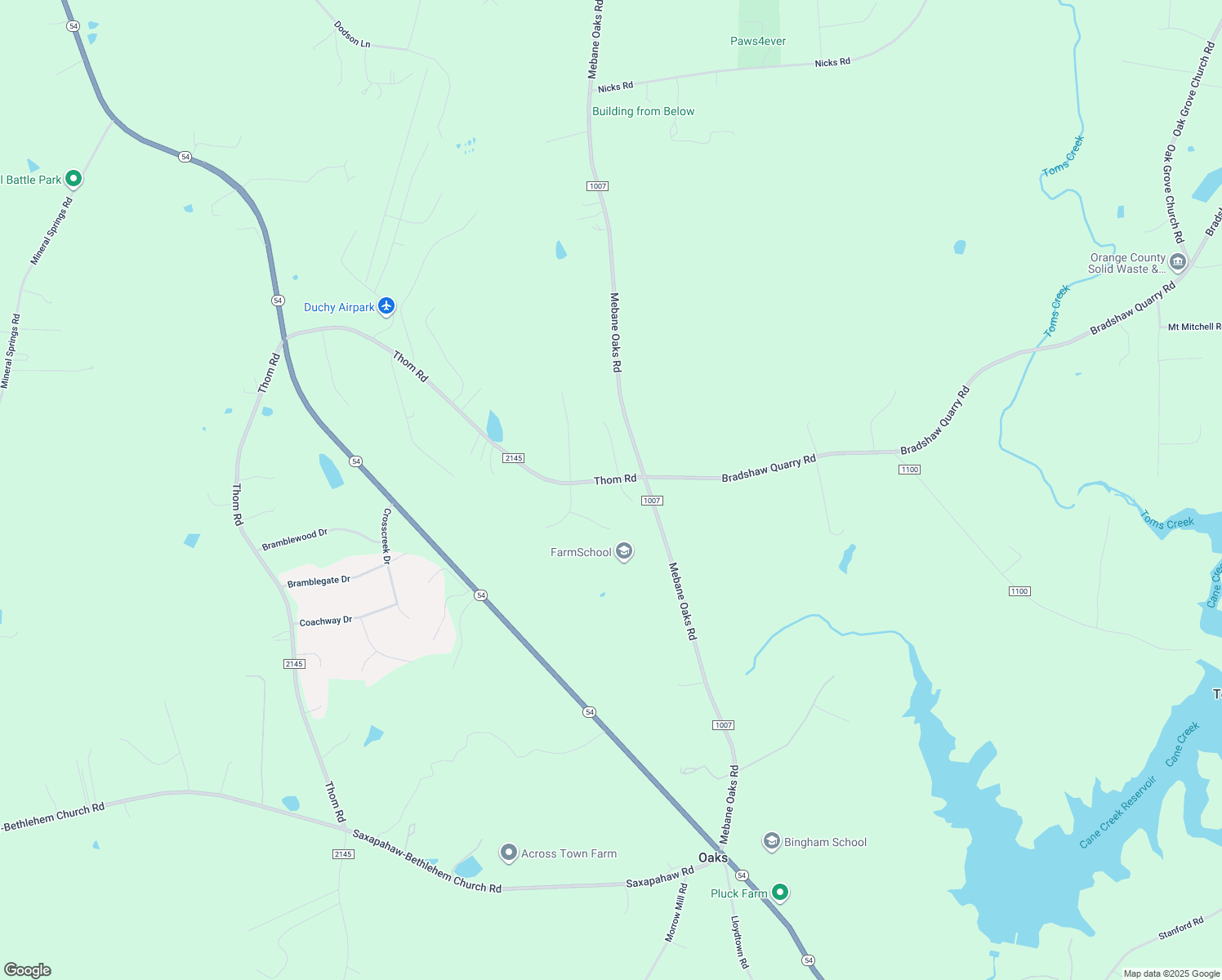 map of restaurants, bars, coffee shops, grocery stores, and more near 5901 Willow Oak Drive in Mebane