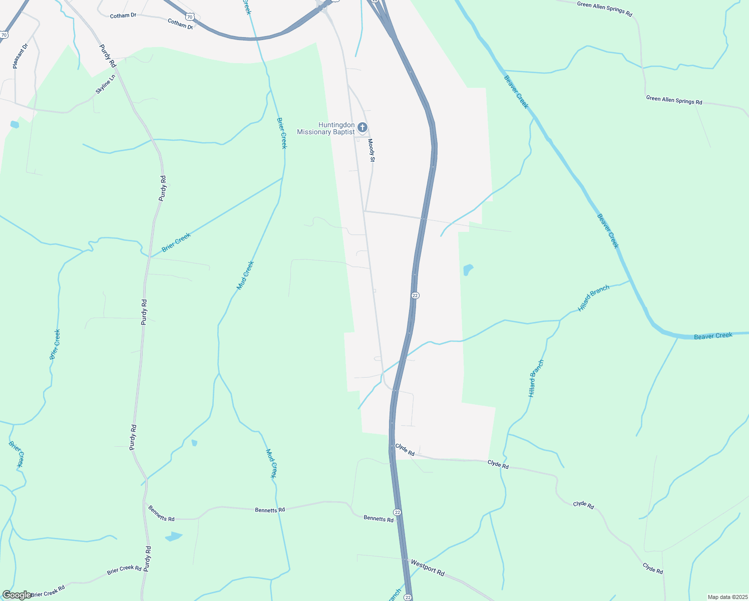 map of restaurants, bars, coffee shops, grocery stores, and more near 10320 Lexington Street in Huntingdon