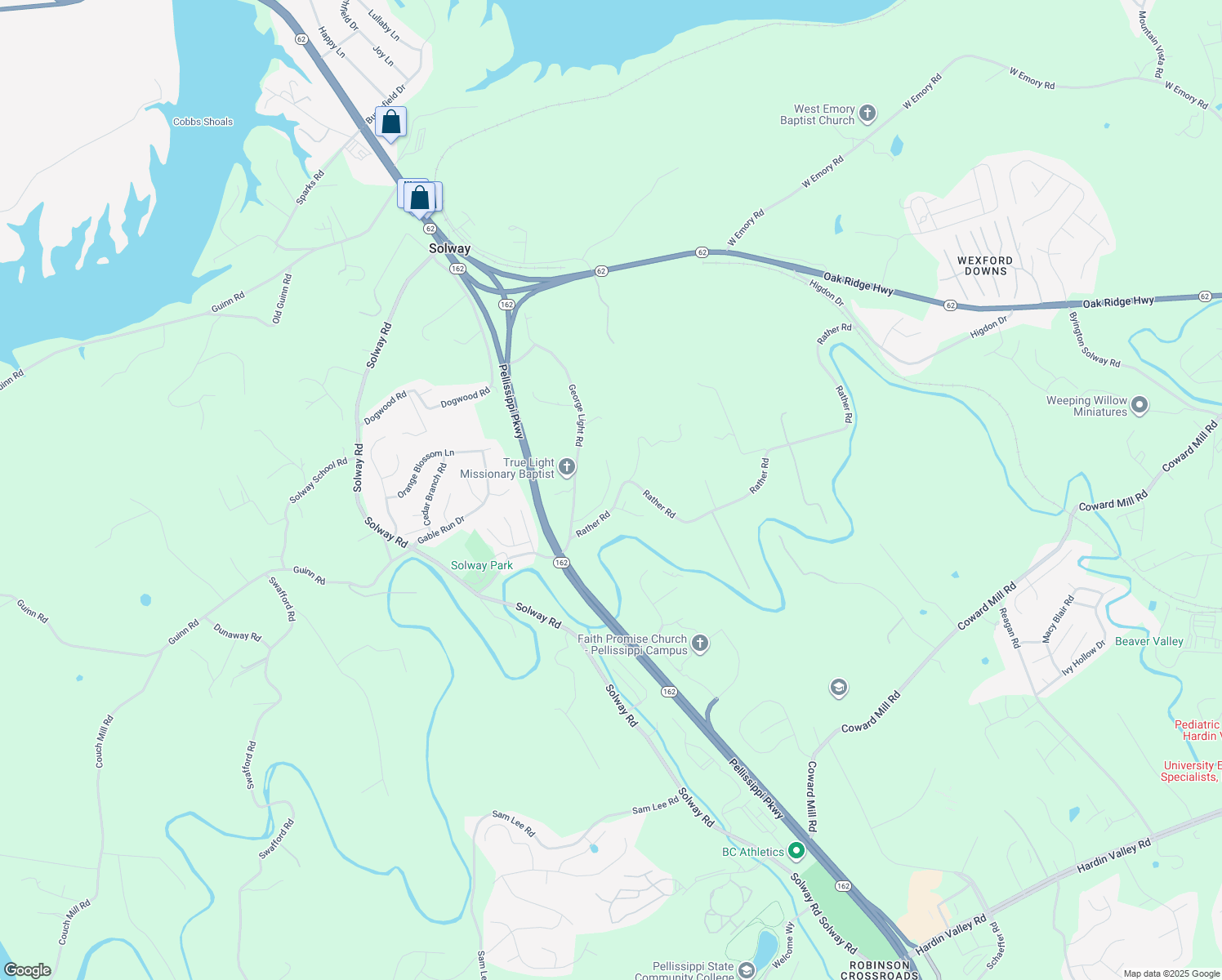 map of restaurants, bars, coffee shops, grocery stores, and more near 3324 Beaver Glade Lane in Knoxville