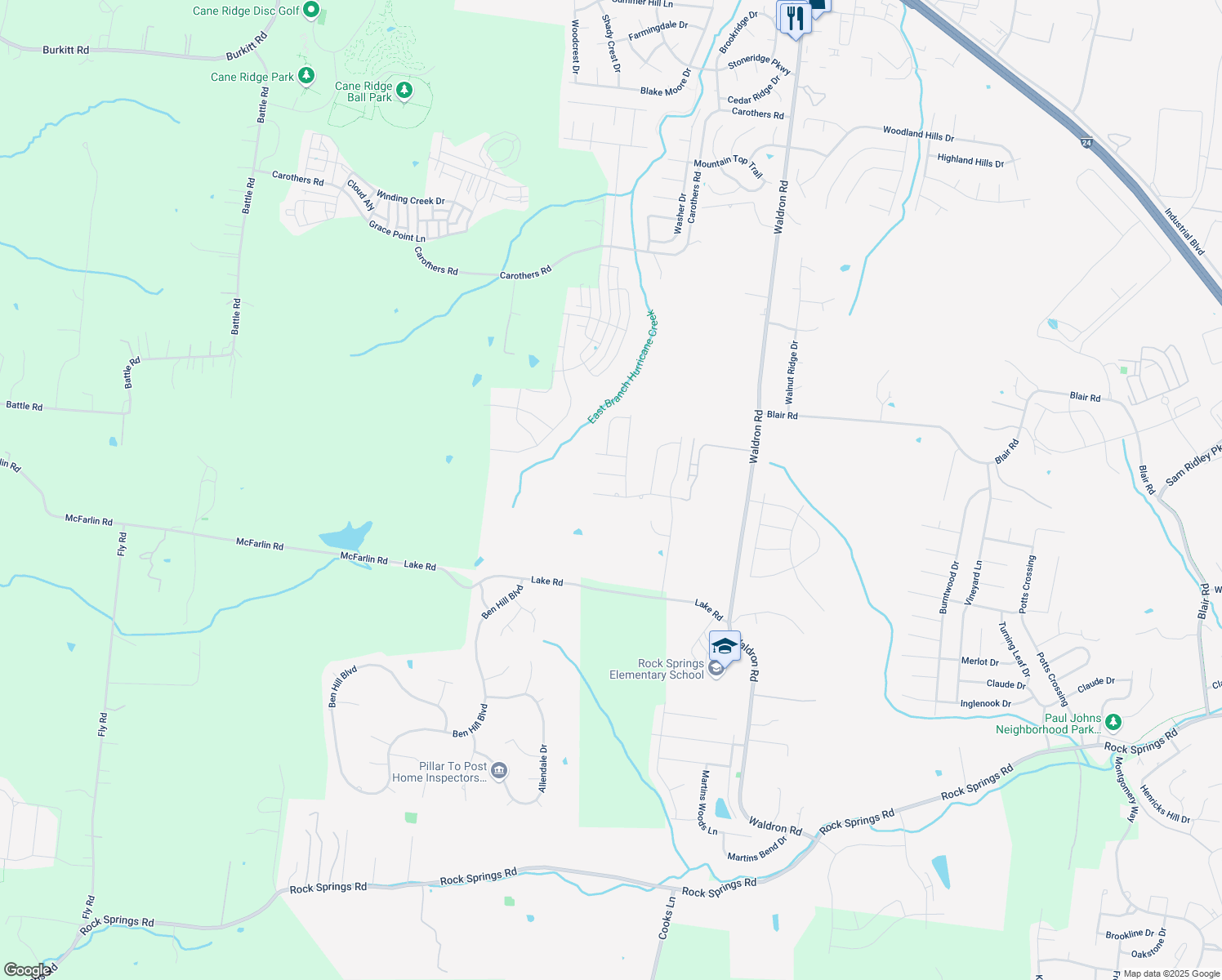 map of restaurants, bars, coffee shops, grocery stores, and more near 230 Sweet Maple Knoll in Nolensville
