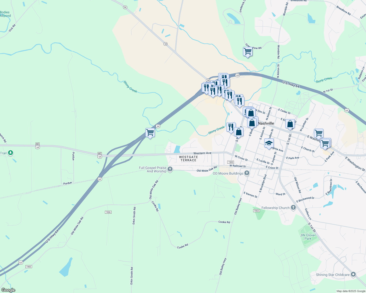 map of restaurants, bars, coffee shops, grocery stores, and more near 620 Haley Drive in Nashville