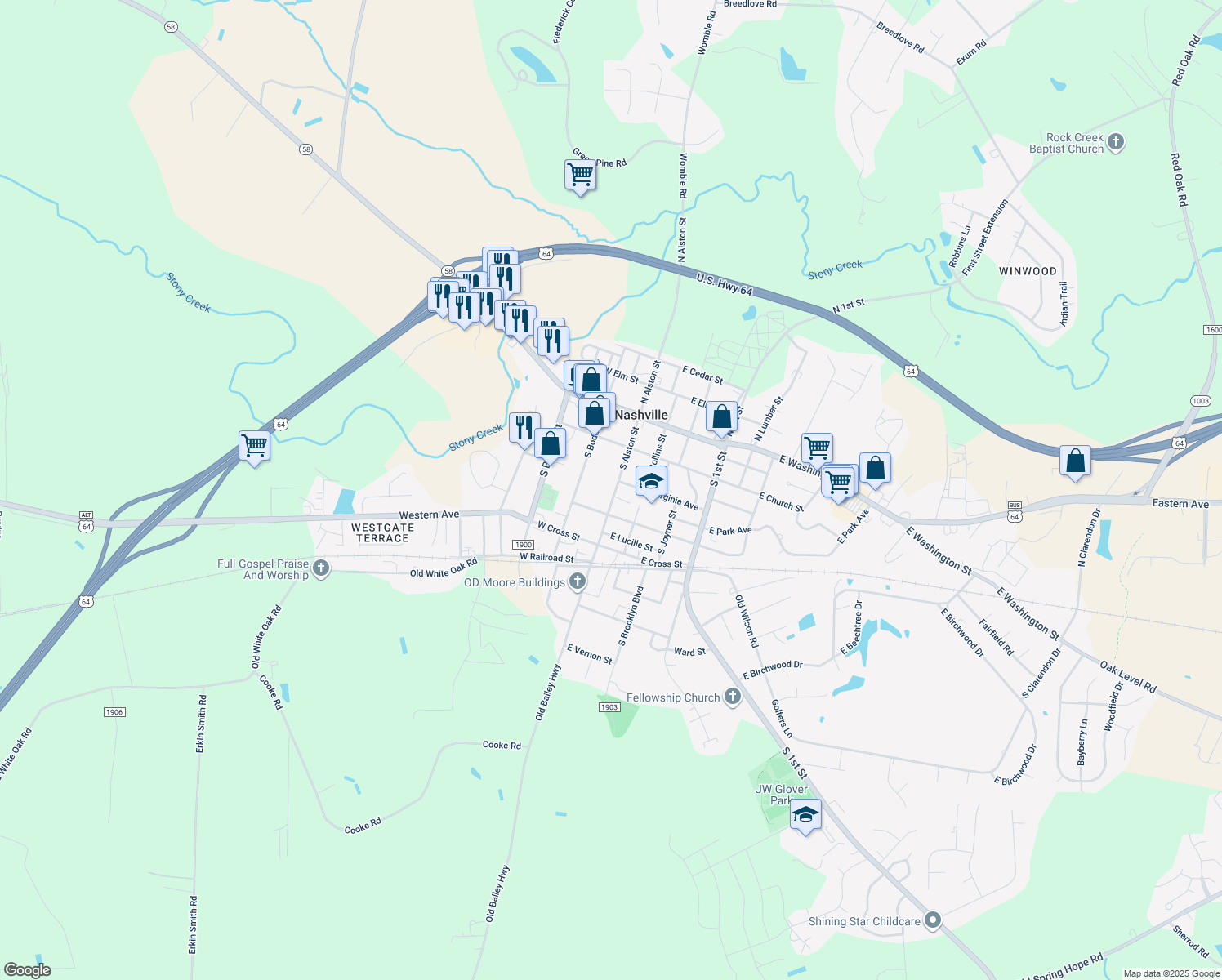 map of restaurants, bars, coffee shops, grocery stores, and more near 308 S Alston St in Nashville