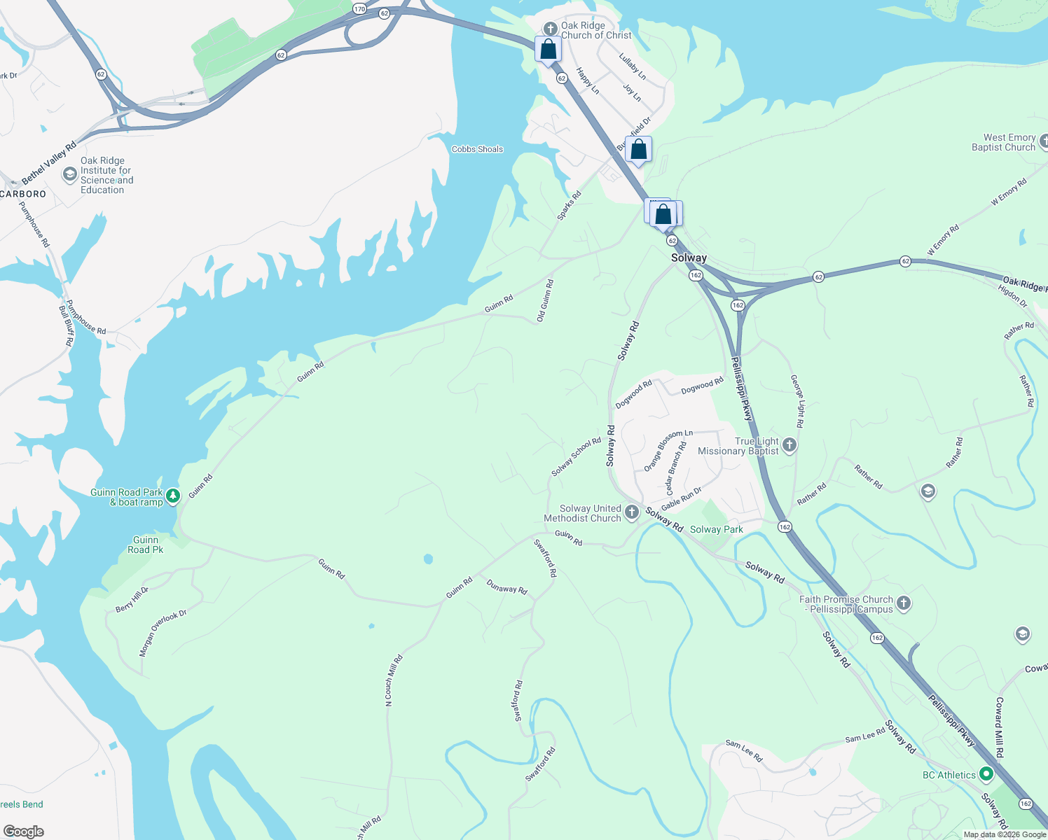 map of restaurants, bars, coffee shops, grocery stores, and more near 3517 Leath Lane in Knoxville