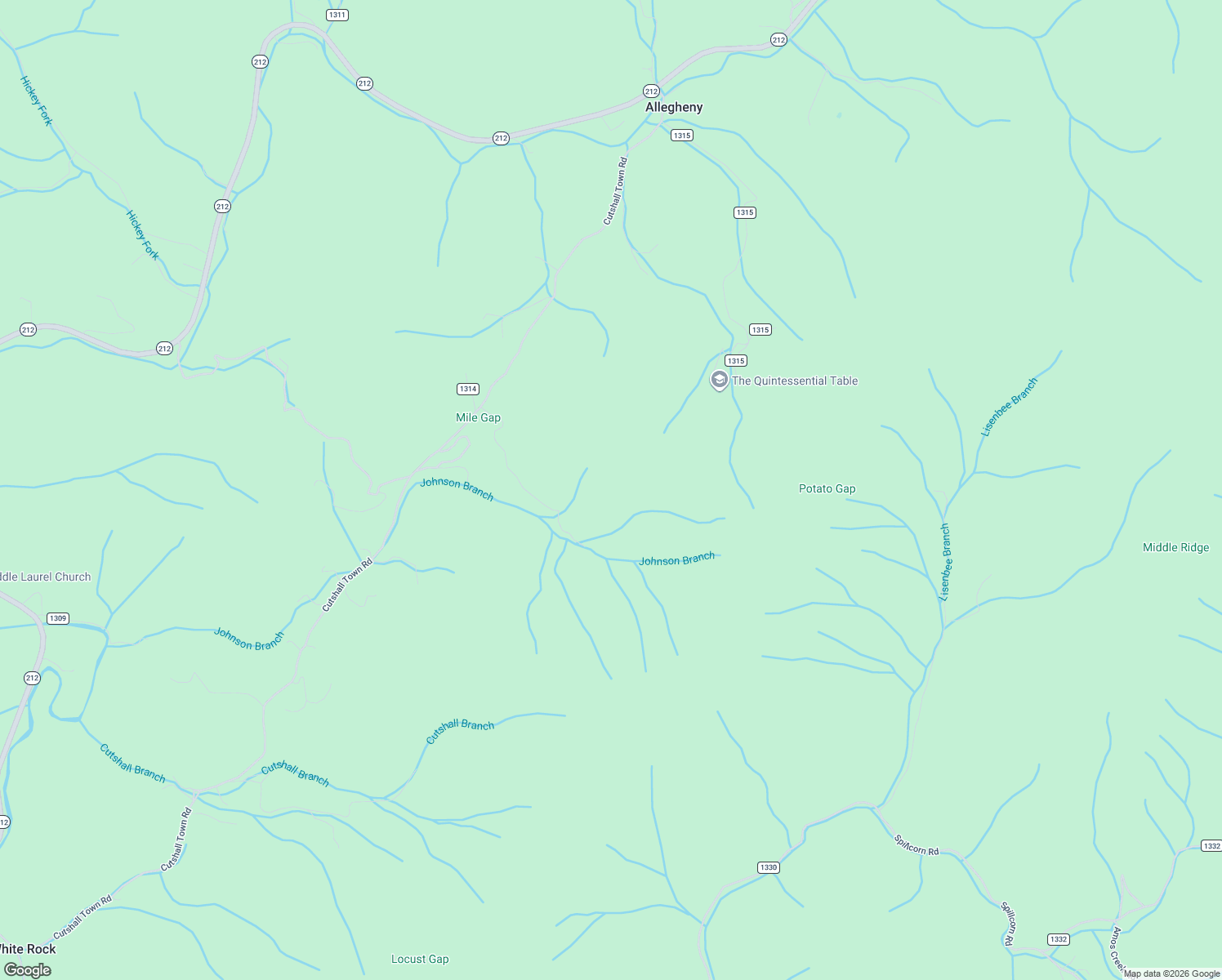 map of restaurants, bars, coffee shops, grocery stores, and more near 2250 Cutshall Town Road in Marshall