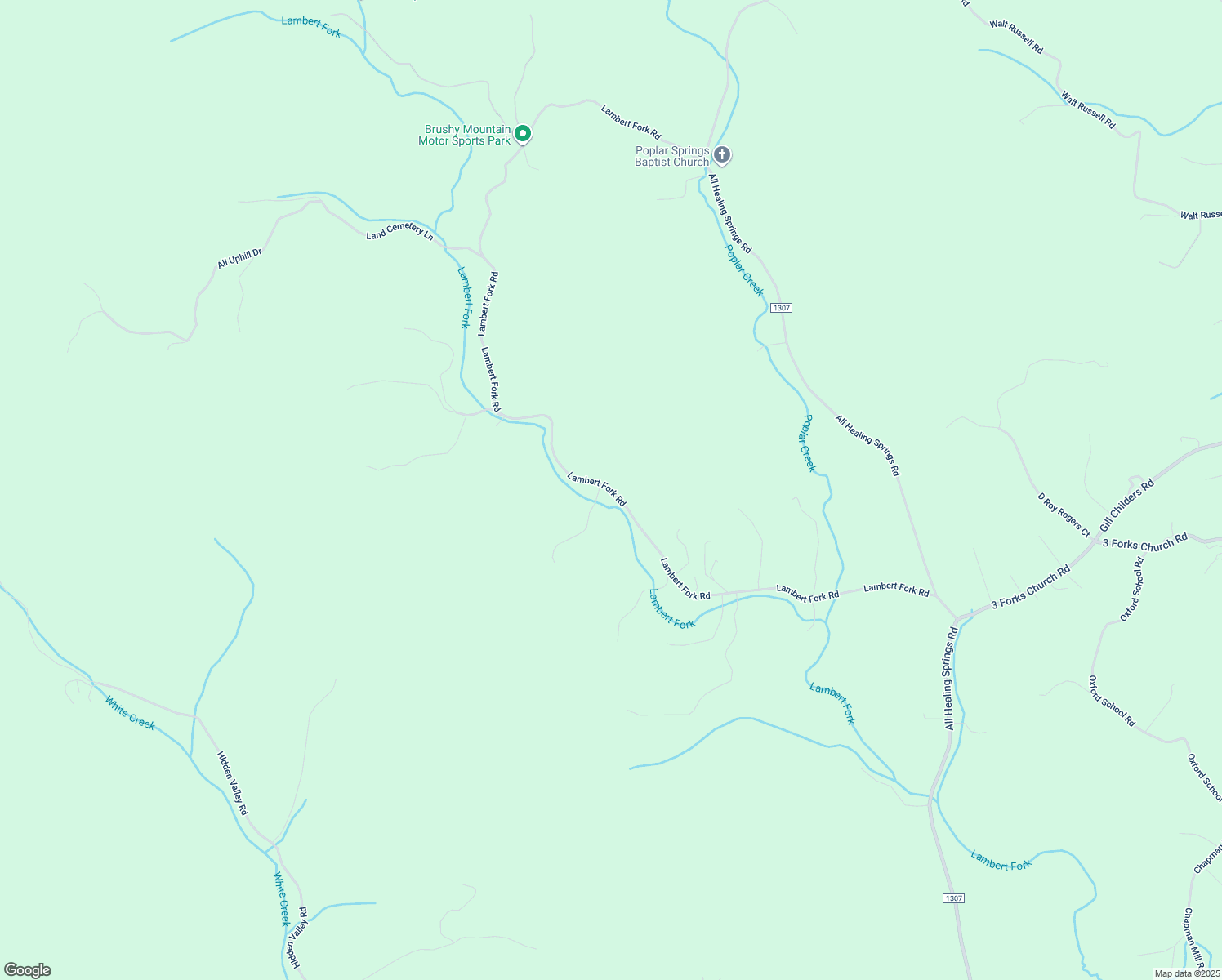 map of restaurants, bars, coffee shops, grocery stores, and more near 1134 Lambert Fork Road in Taylorsville