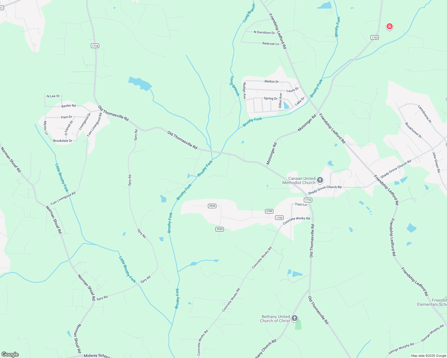 map of restaurants, bars, coffee shops, grocery stores, and more near 256 Punkin Ridge Lane in Winston-Salem