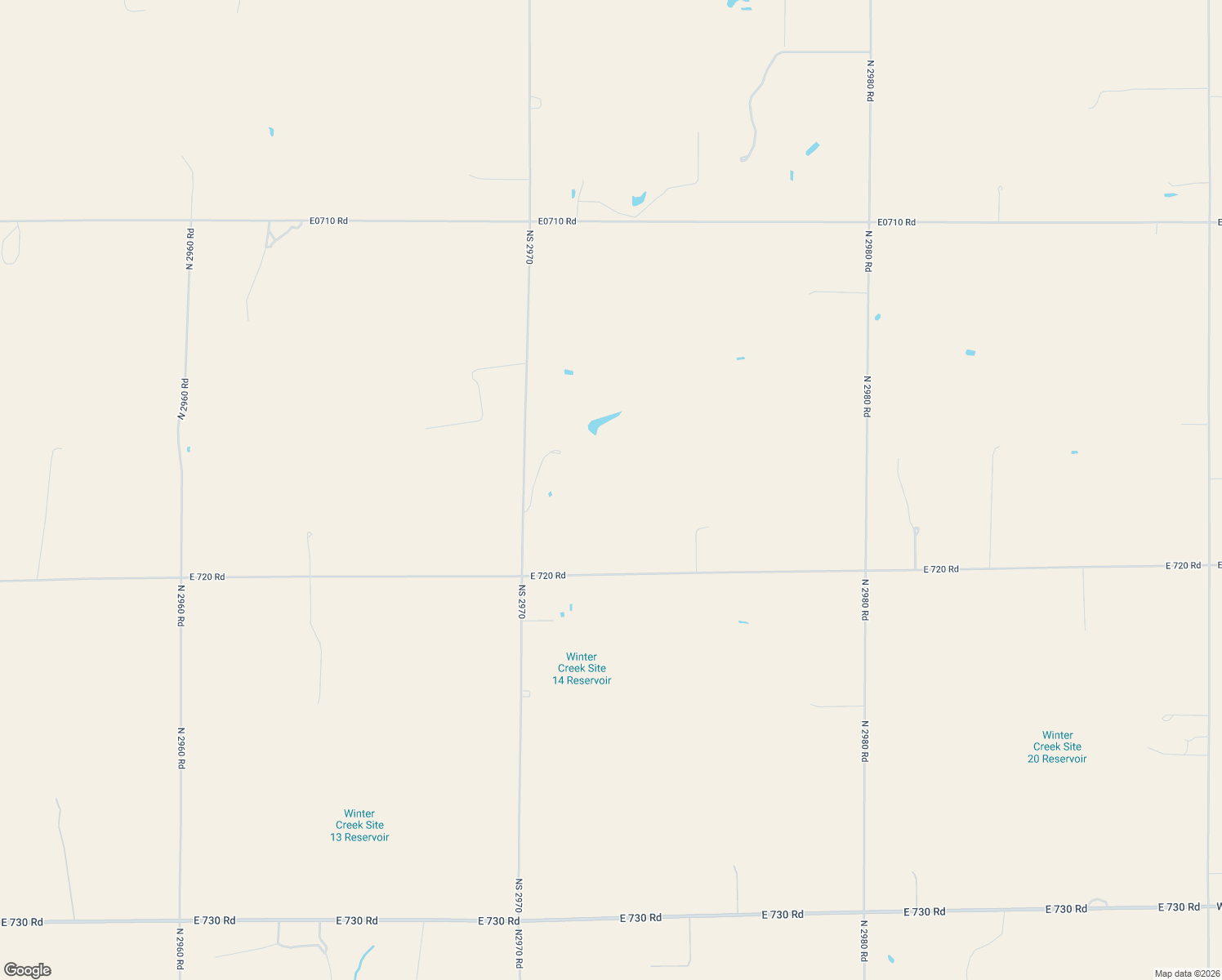 map of restaurants, bars, coffee shops, grocery stores, and more near 28193 East 720 Road in Crescent