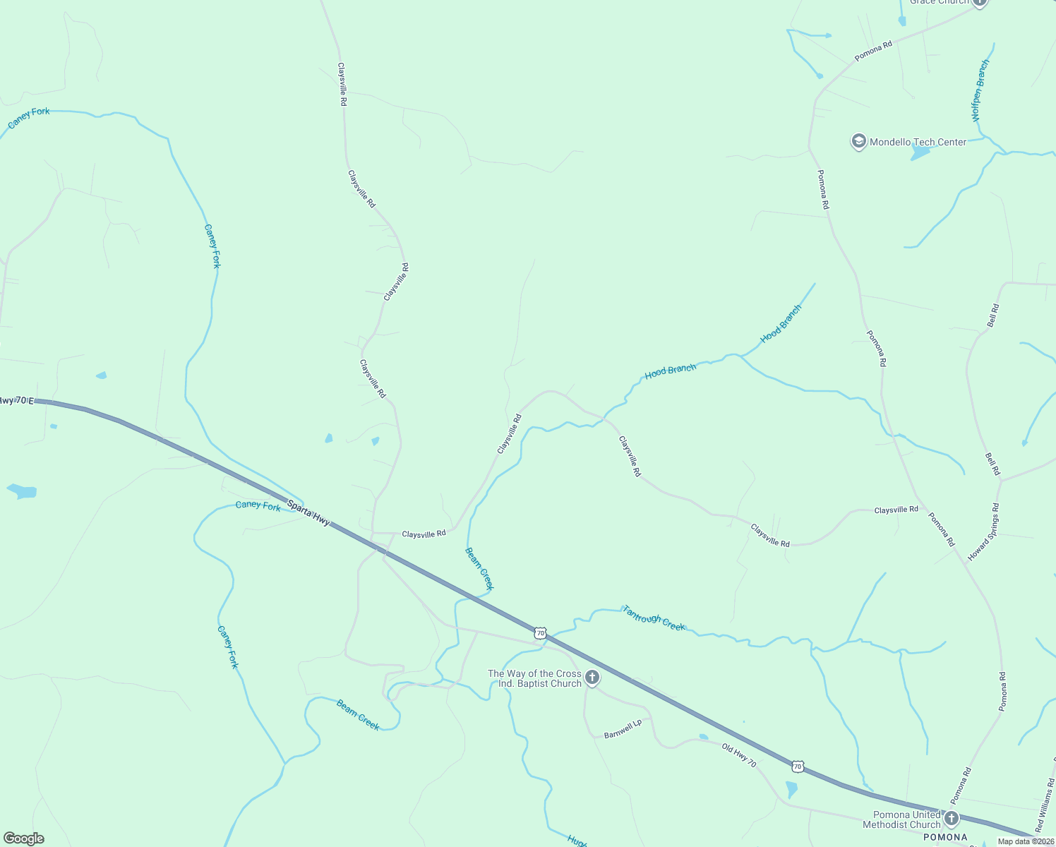map of restaurants, bars, coffee shops, grocery stores, and more near 1639 Claysville Road in Crossville