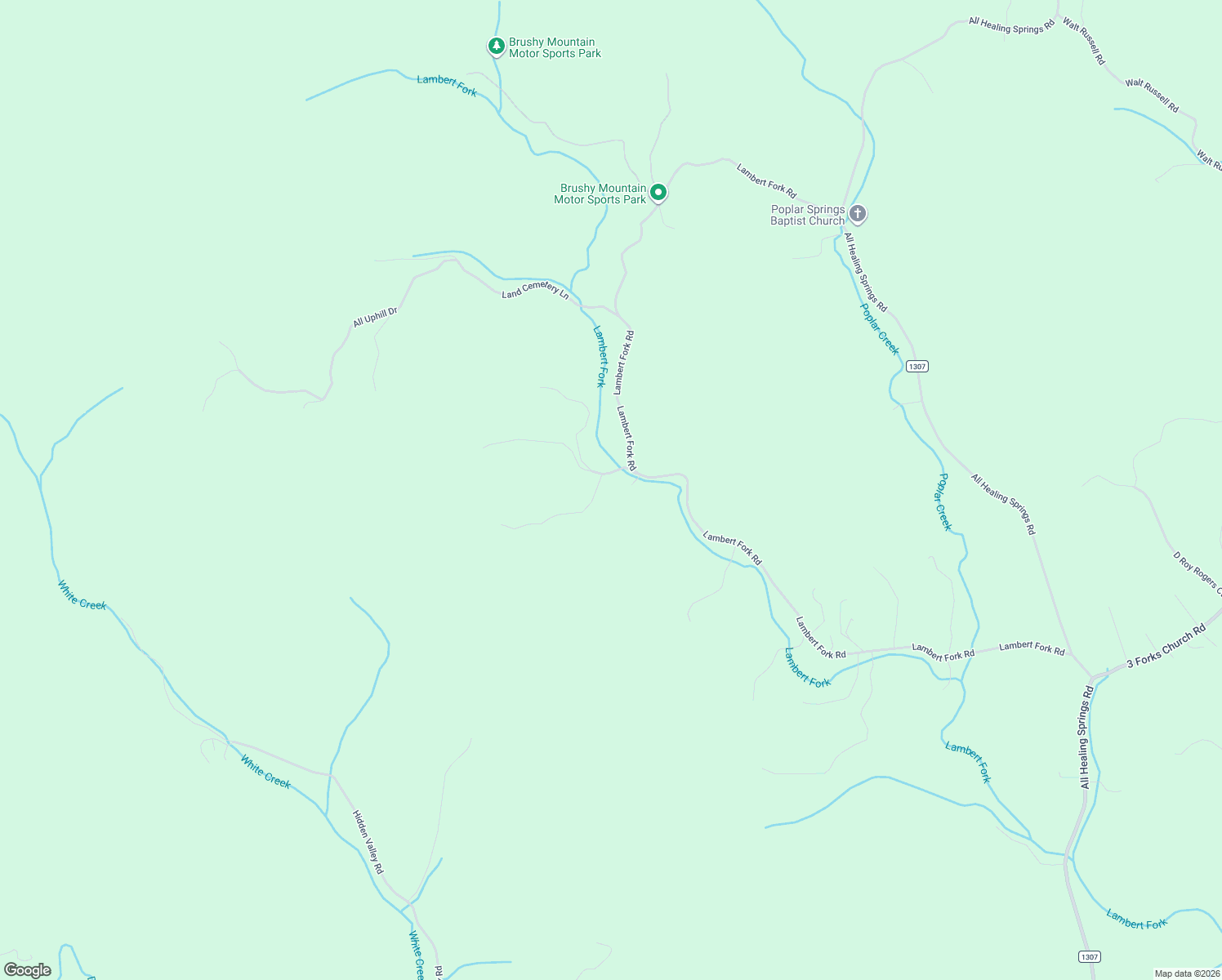 map of restaurants, bars, coffee shops, grocery stores, and more near 1587 Lambert Fork Road in Township of Taylorsville