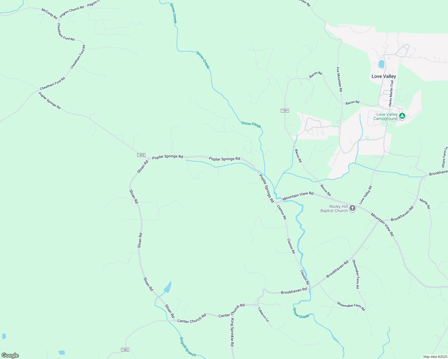 map of restaurants, bars, coffee shops, grocery stores, and more near 35 Springs Mountain Lane in Statesville