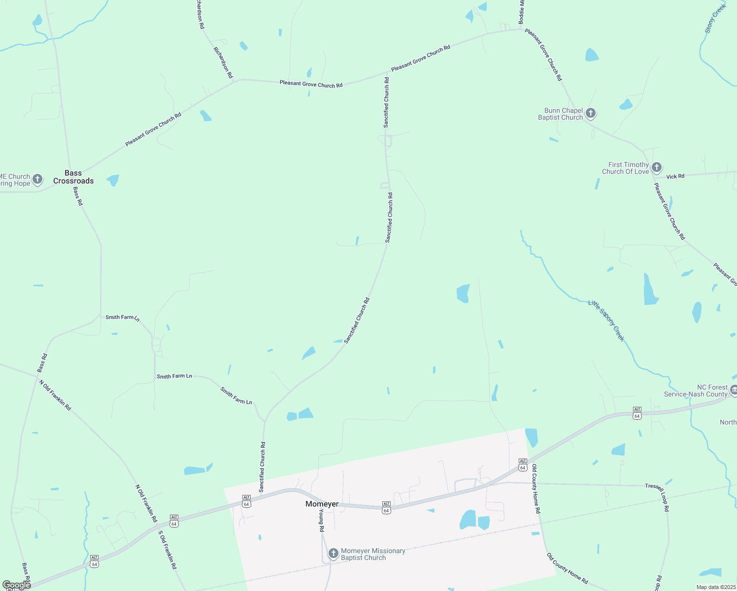 map of restaurants, bars, coffee shops, grocery stores, and more near Sanctified Church Road in Nashville
