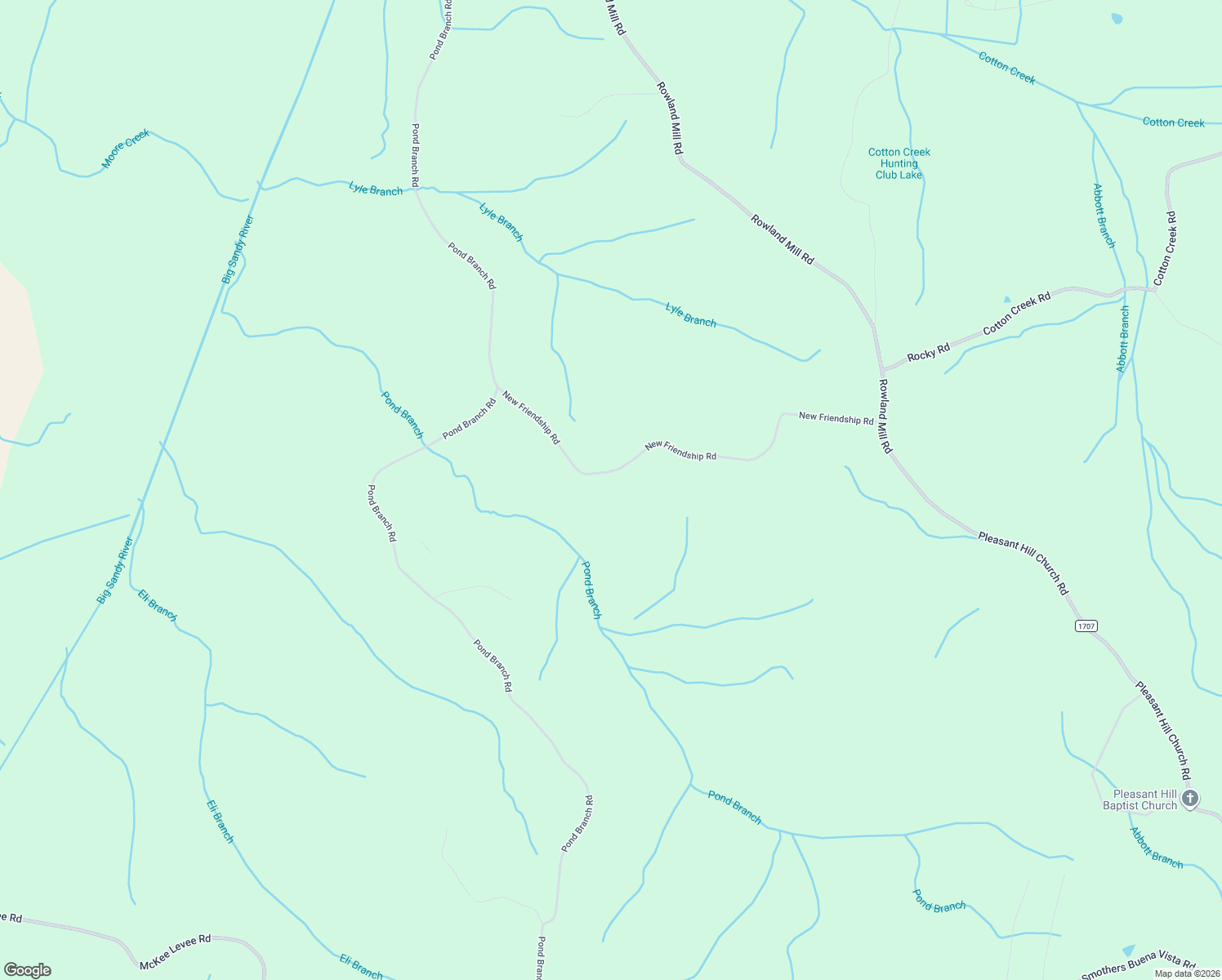 map of restaurants, bars, coffee shops, grocery stores, and more near 875 New Friendship Road in Buena Vista