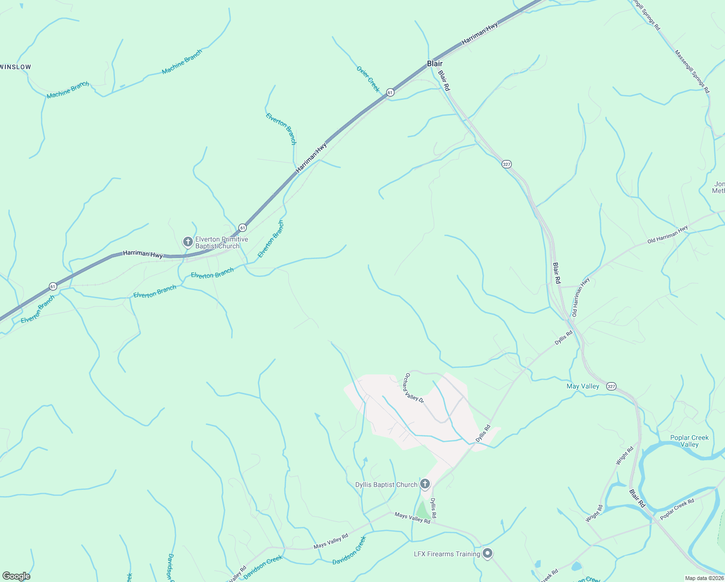 map of restaurants, bars, coffee shops, grocery stores, and more near 2637 Harriman Highway in Harriman
