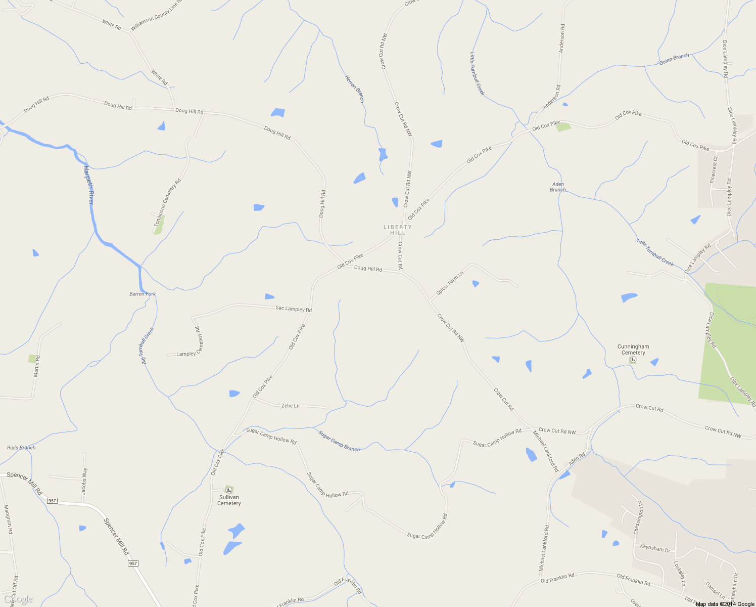 map of restaurants, bars, coffee shops, grocery stores, and more near 7303 Doug Hill Rd in Bon Aqua