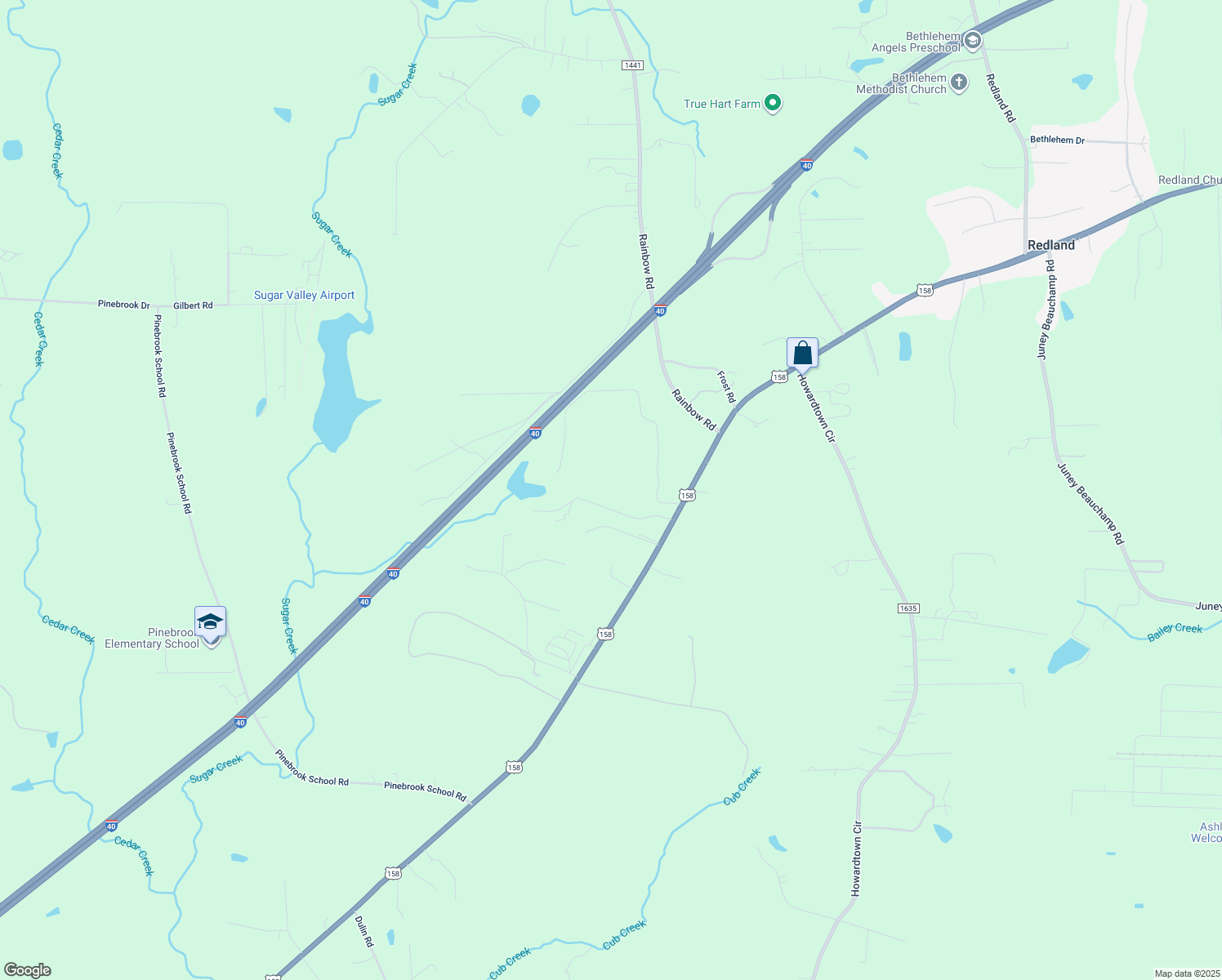 map of restaurants, bars, coffee shops, grocery stores, and more near 135 Livingston Road in Mocksville
