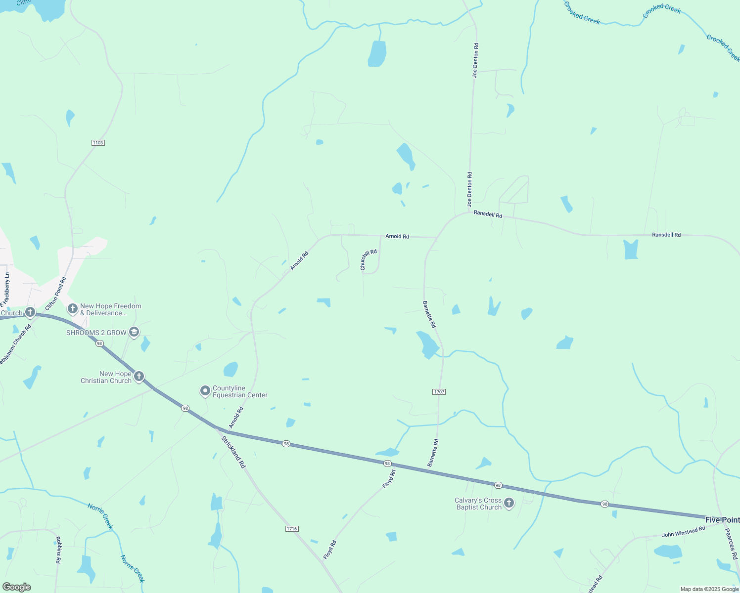 map of restaurants, bars, coffee shops, grocery stores, and more near 155 Churchill Rd in Louisburg