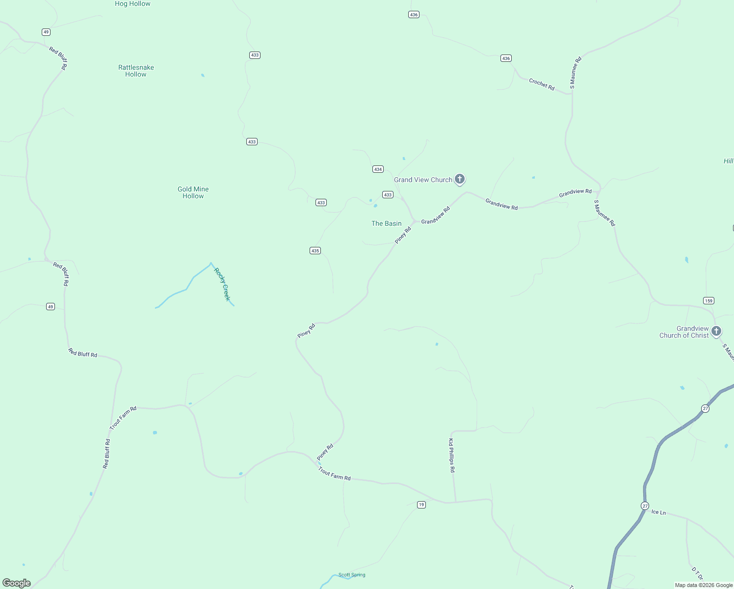 map of restaurants, bars, coffee shops, grocery stores, and more near Searcy 51 Highway in Searcy County