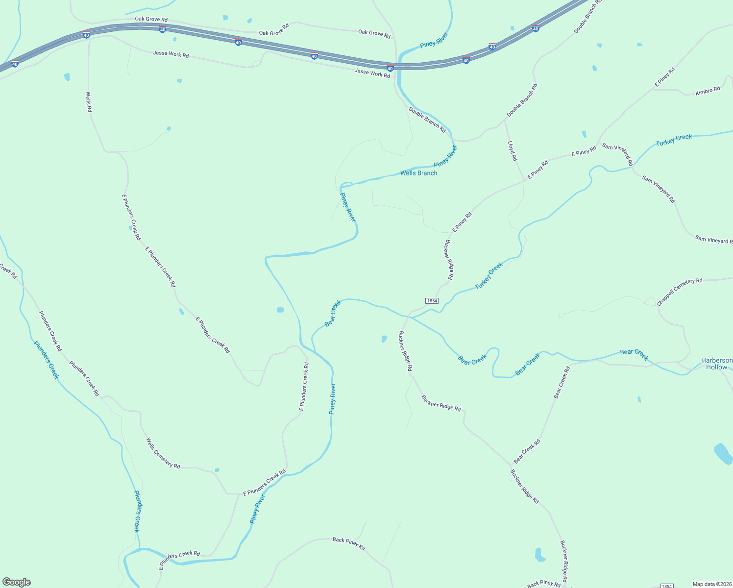map of restaurants, bars, coffee shops, grocery stores, and more near 10613 Buckner Ridge Rd in Bon Aqua