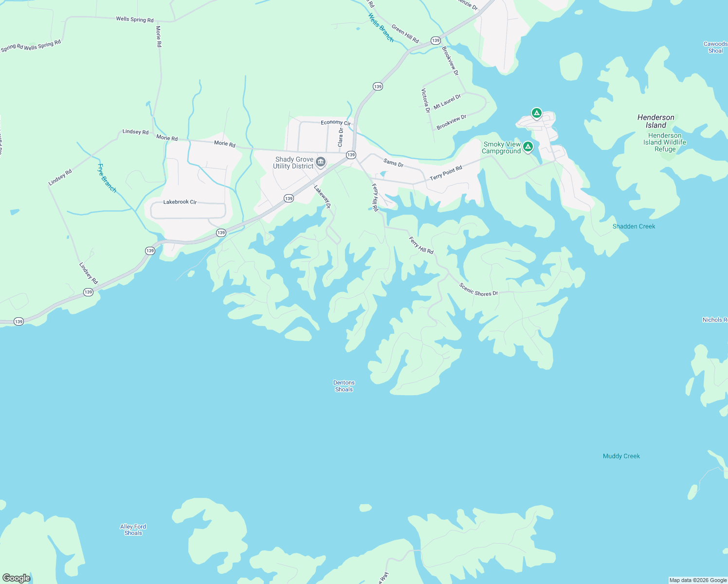 map of restaurants, bars, coffee shops, grocery stores, and more near 1898 Range Road in Dandridge