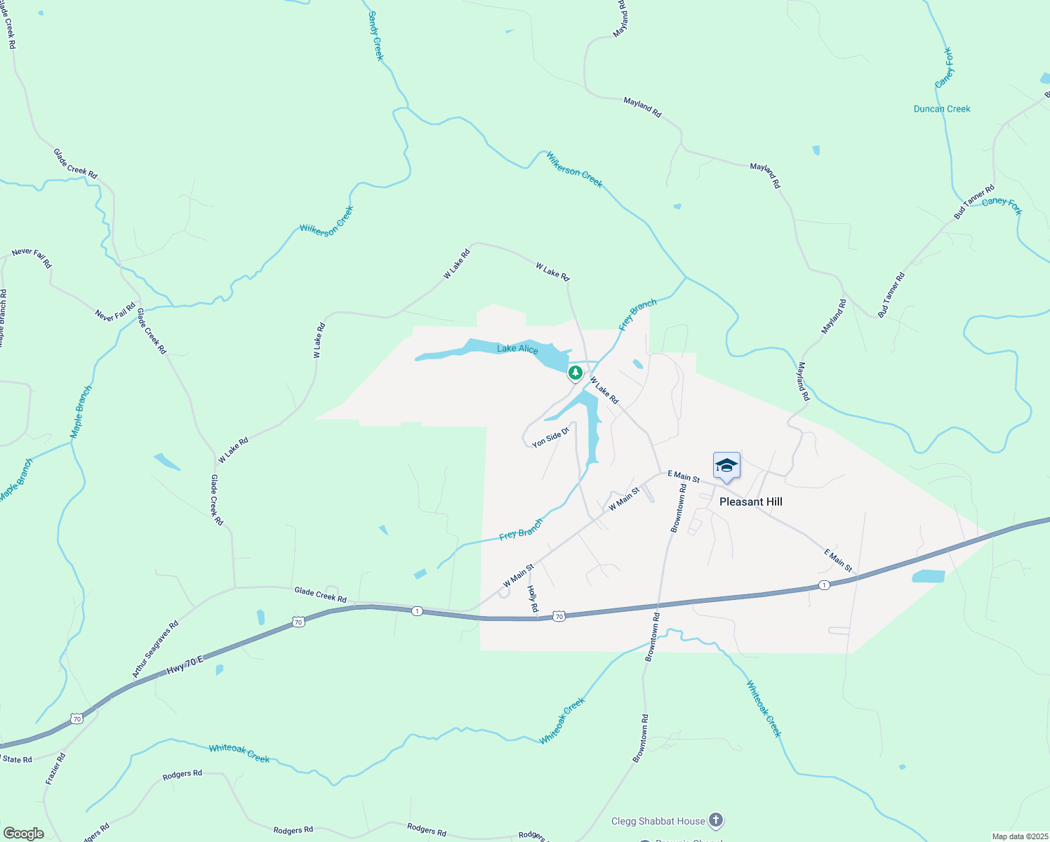 map of restaurants, bars, coffee shops, grocery stores, and more near 669 Yon Side Drive in Pleasant Hill