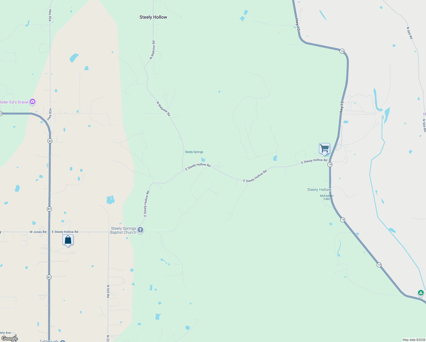 map of restaurants, bars, coffee shops, grocery stores, and more near 20062 East Steely Hollow Road in Tahlequah