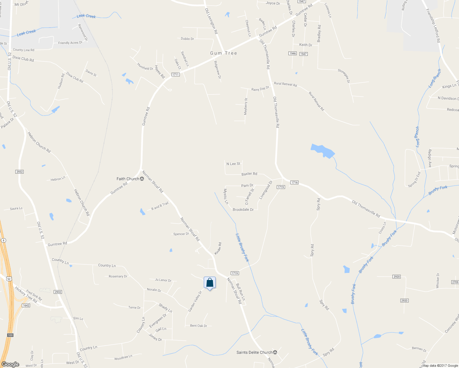 map of restaurants, bars, coffee shops, grocery stores, and more near 404 Pam Drive in Winston-Salem