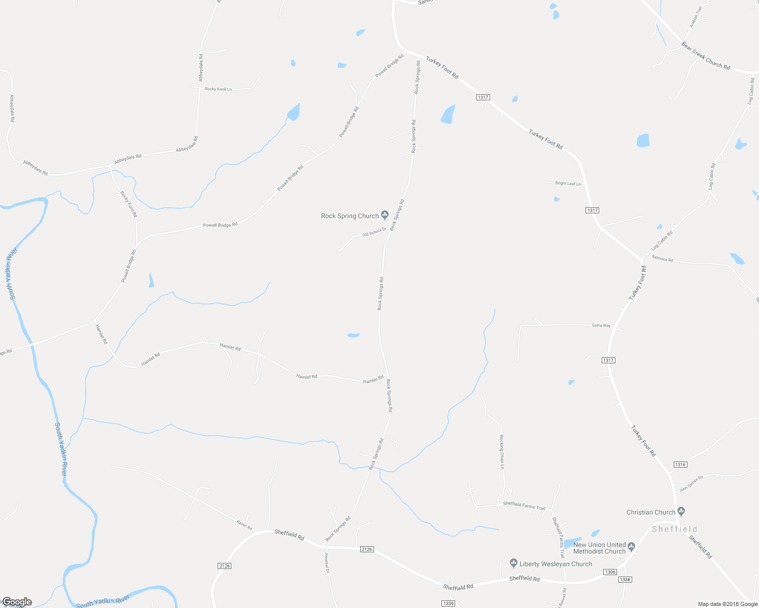 map of restaurants, bars, coffee shops, grocery stores, and more near 410 Rock Springs Road in Harmony